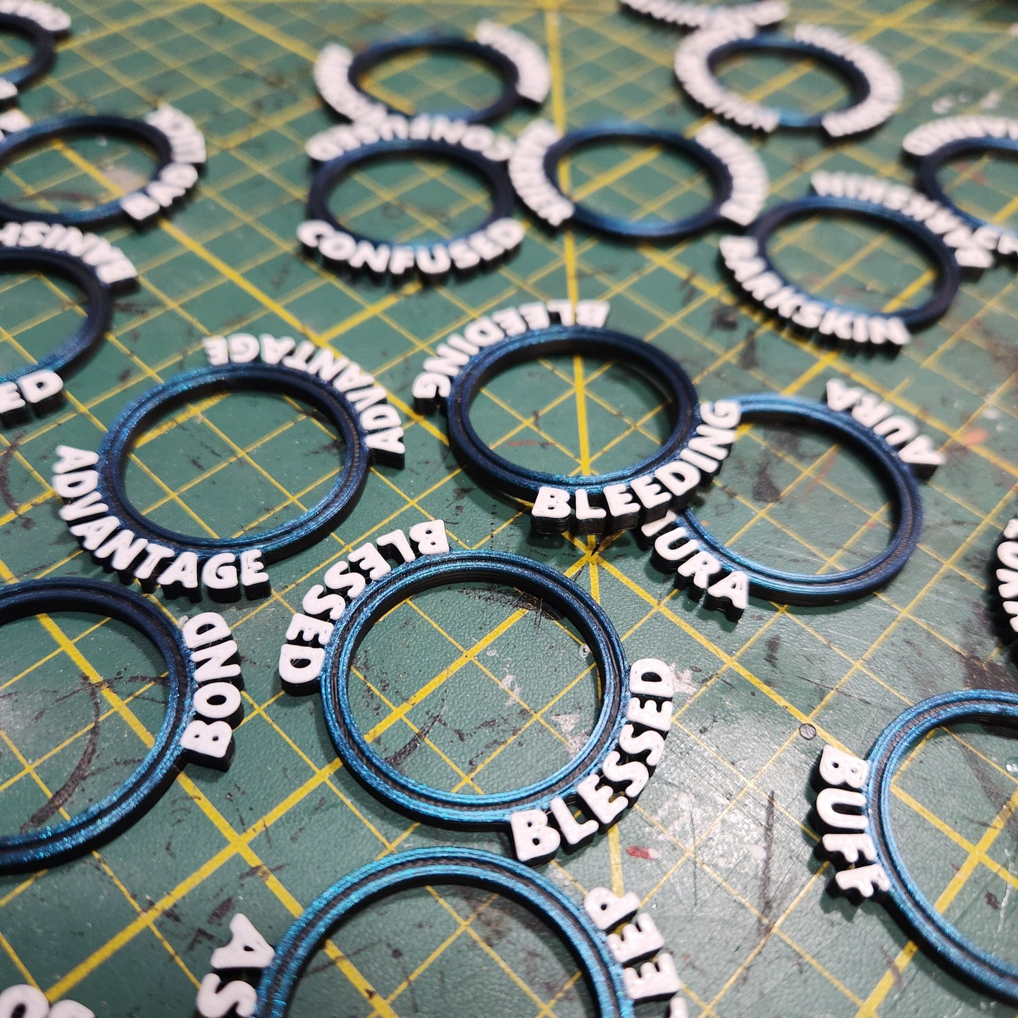 Base Status Rings - Epic Miniatures | 32mm Scale | 150+ Conditions!