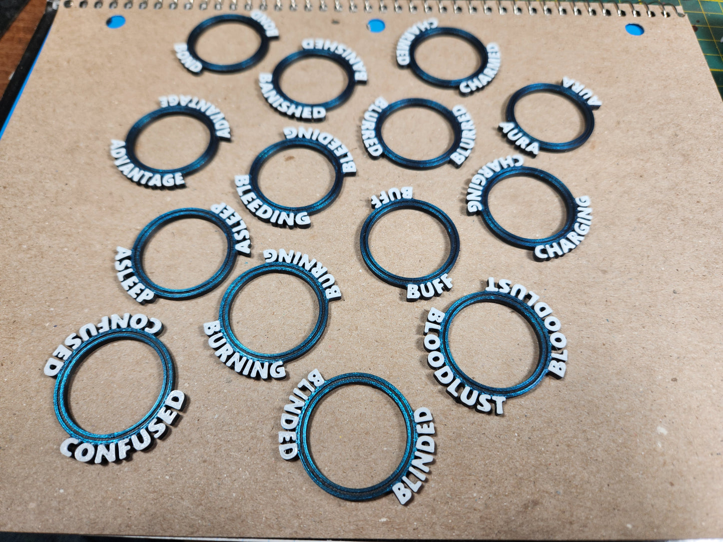 Base Status Rings - Epic Miniatures | 32mm Scale | 150+ Conditions!