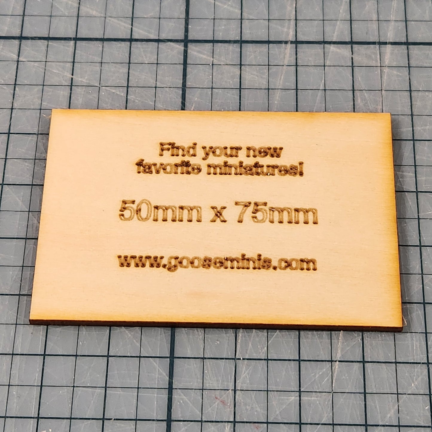Miniature Bases - 50x75mm Rectangle, 3mm thick Plywood