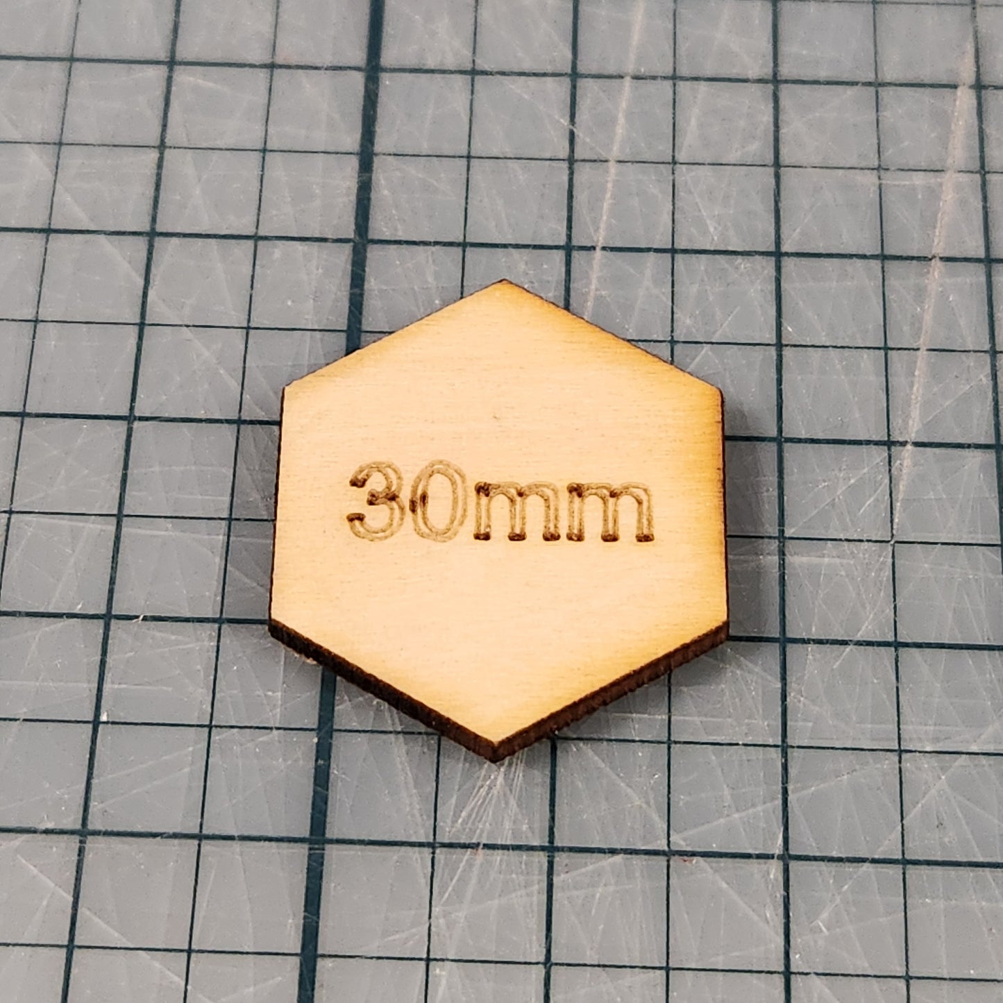 Miniature Bases - 30mm Hex, 3mm thick Plywood