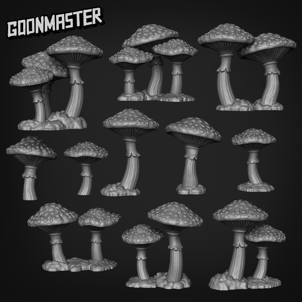 Amanita Muscaria - Goonmaster Basing Bits | Scale Model psychedelic Mushroom