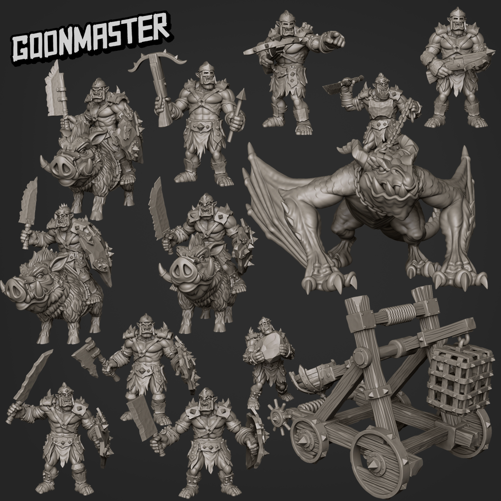 Orc Prowler Rider, Mounted Dragon - Goonmaster