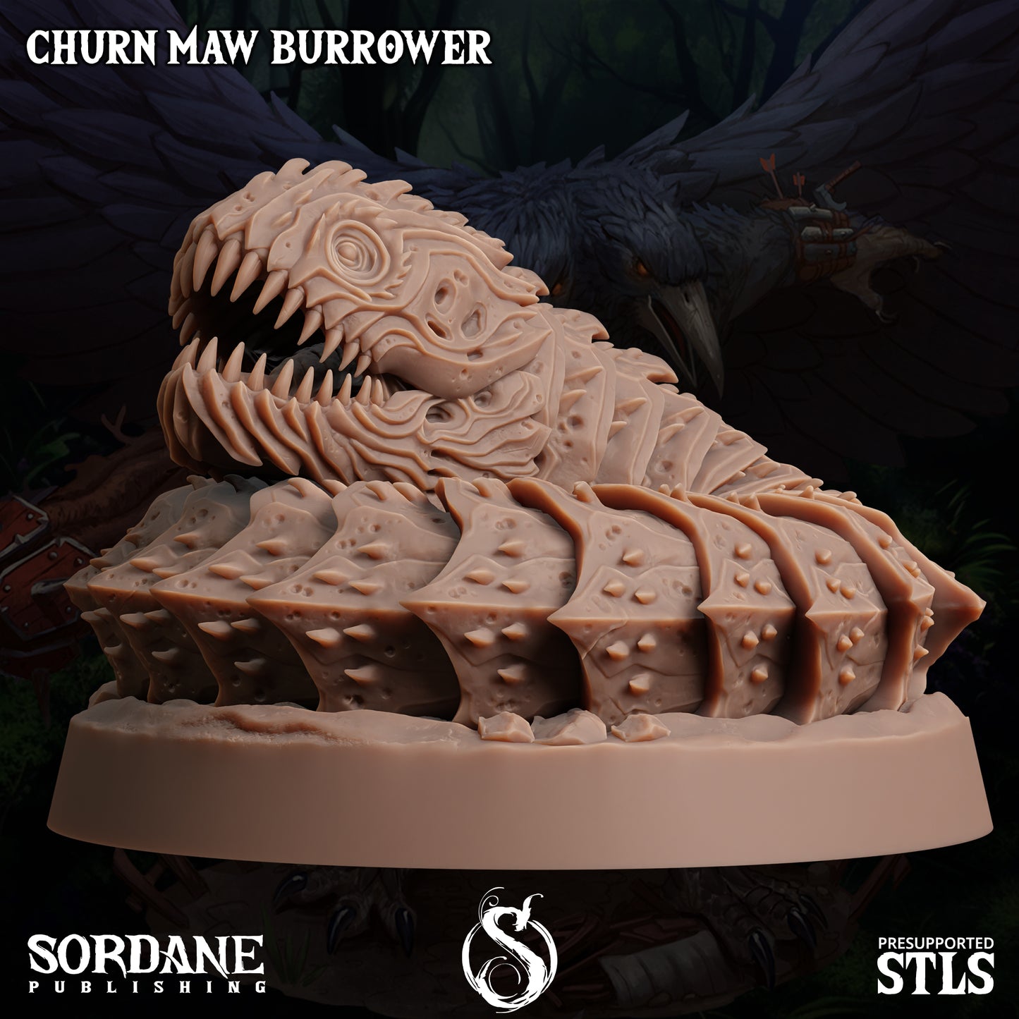 Churn Maw Burrower, Giant Desert Worm - Sordane Publishing