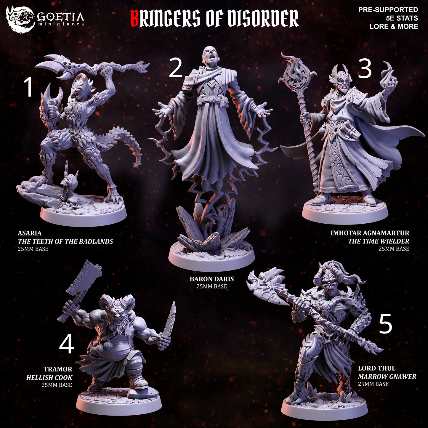 Bringers of Disoder. Dark Fantasy Champions - Goetia Miniatures