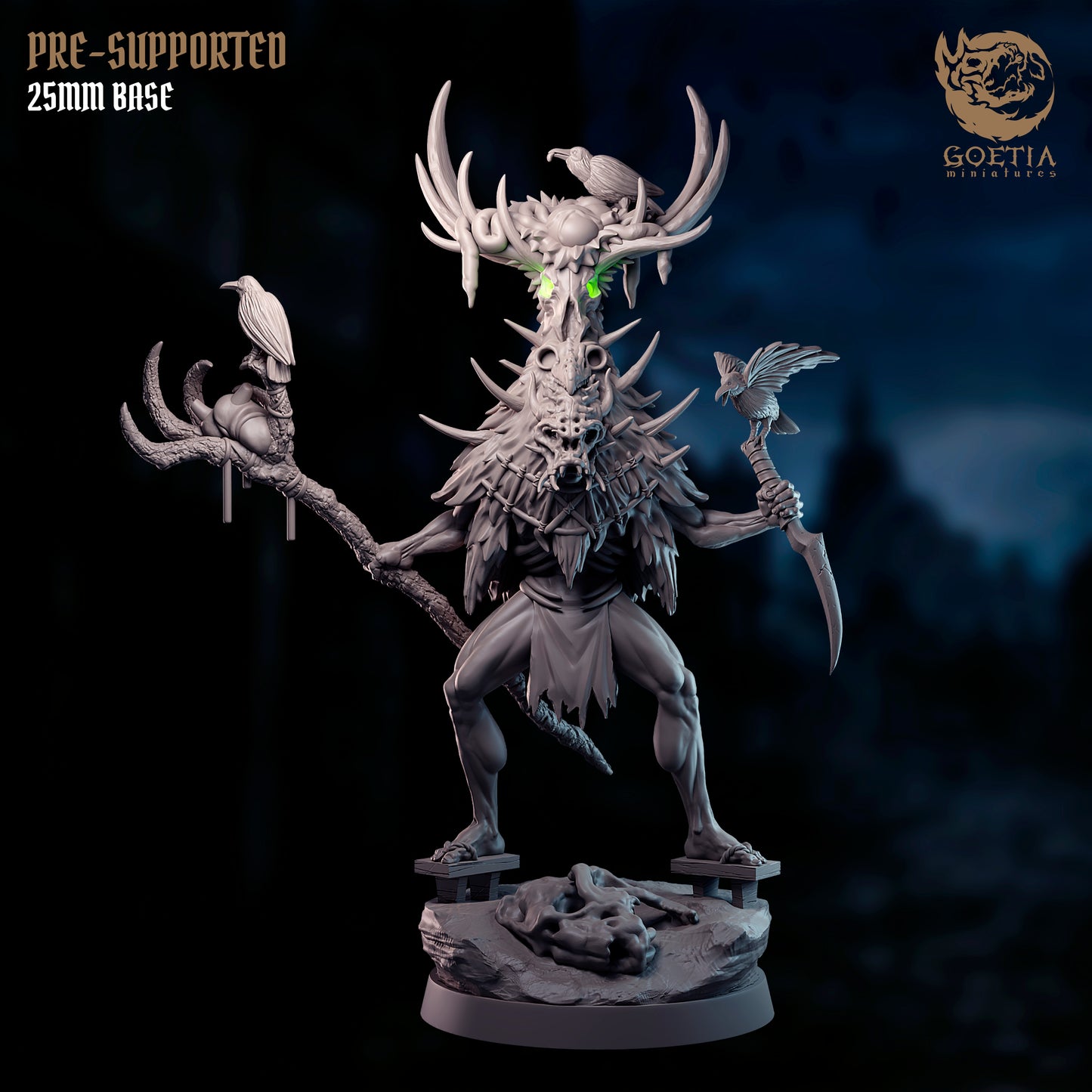 Matuzian Shaman, Dark Fantasy Druid- Goetia Miniatures