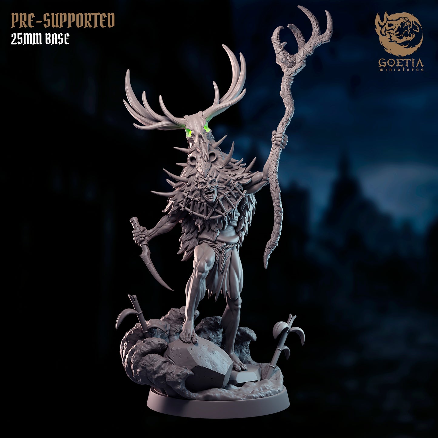 Matuzian Shaman, Dark Fantasy Druid- Goetia Miniatures