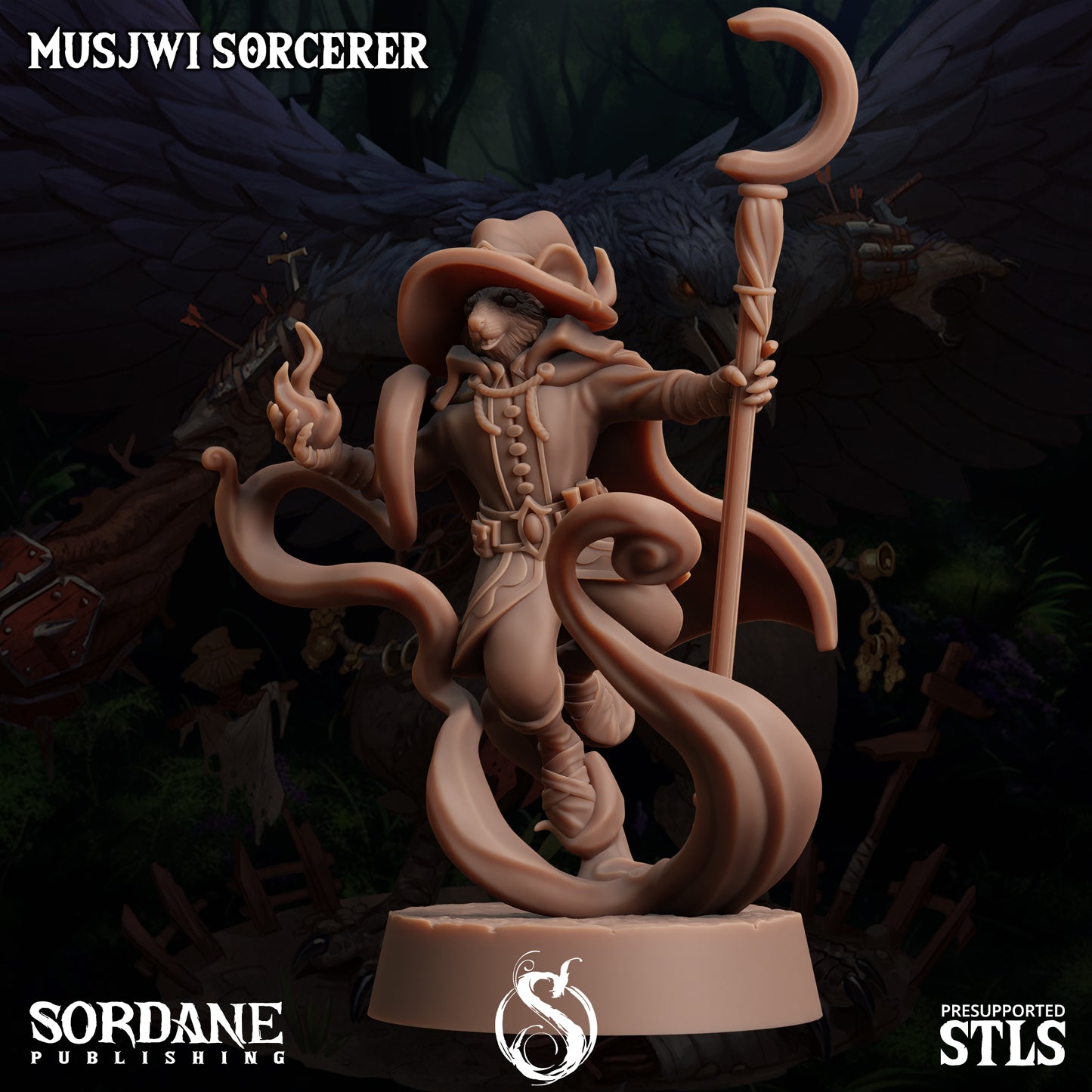 Musjwi Sorcerer, Mousefolk Mage - Sordane Publishing