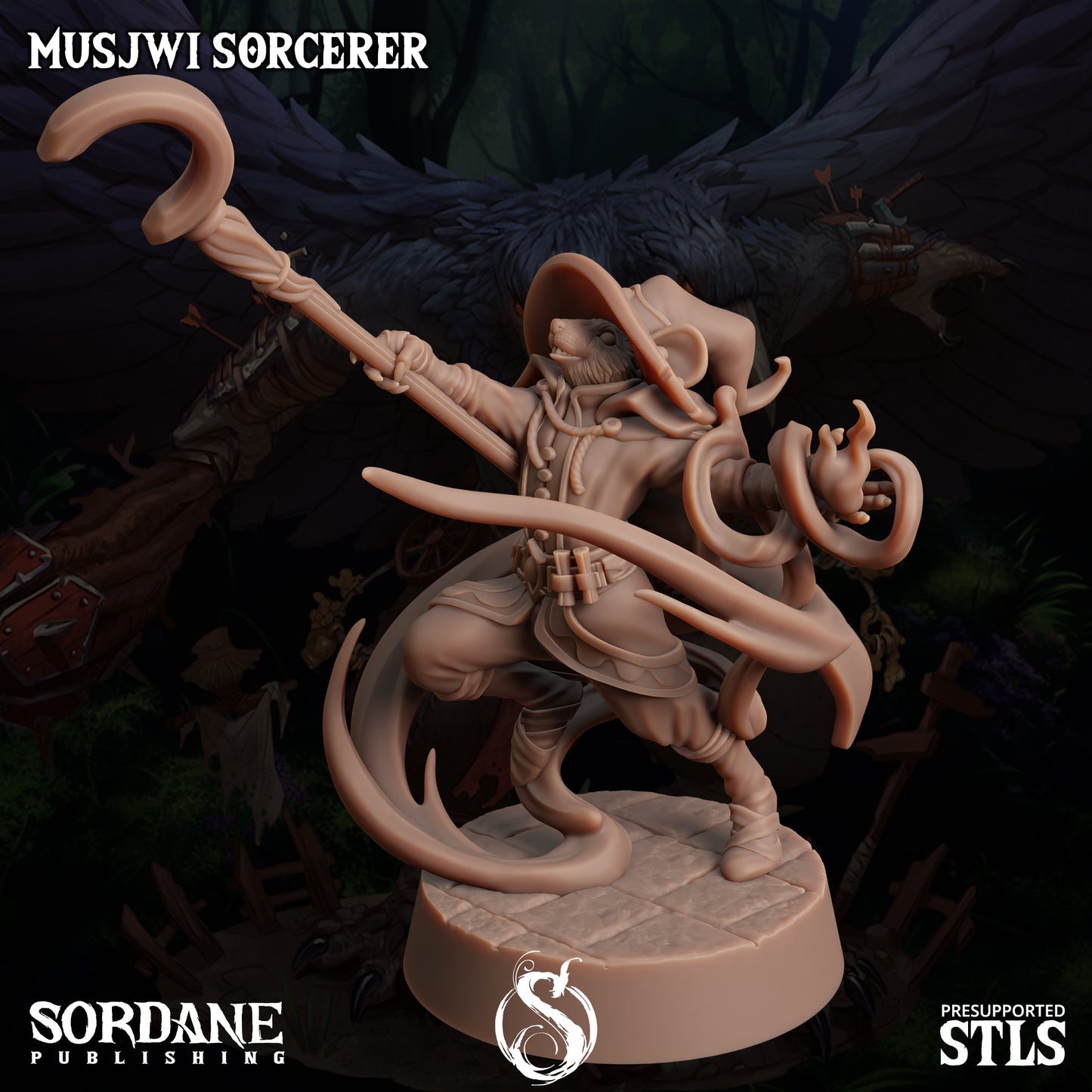 Musjwi Sorcerer, Mousefolk Mage - Sordane Publishing