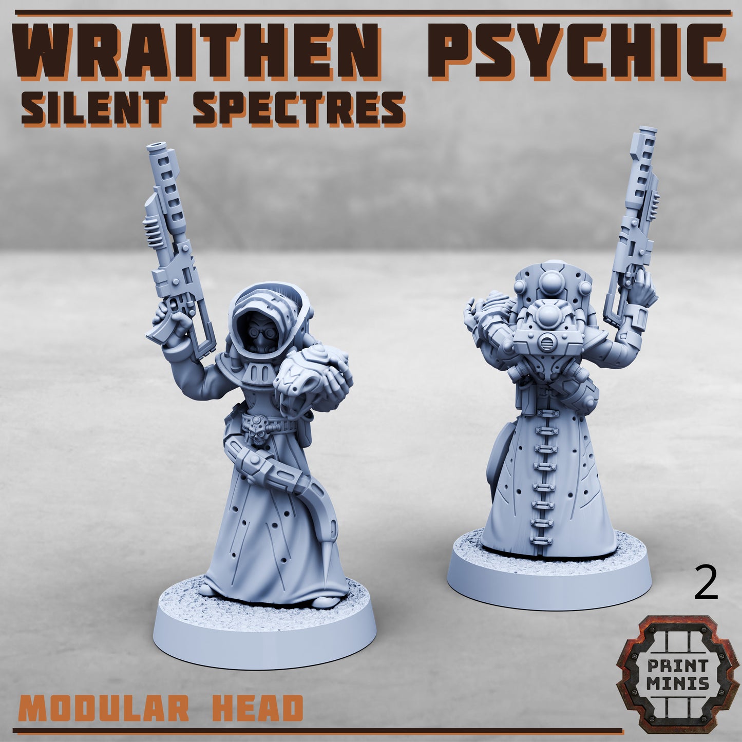 Wraithen Psychic, Silent Spectres - Print Minis