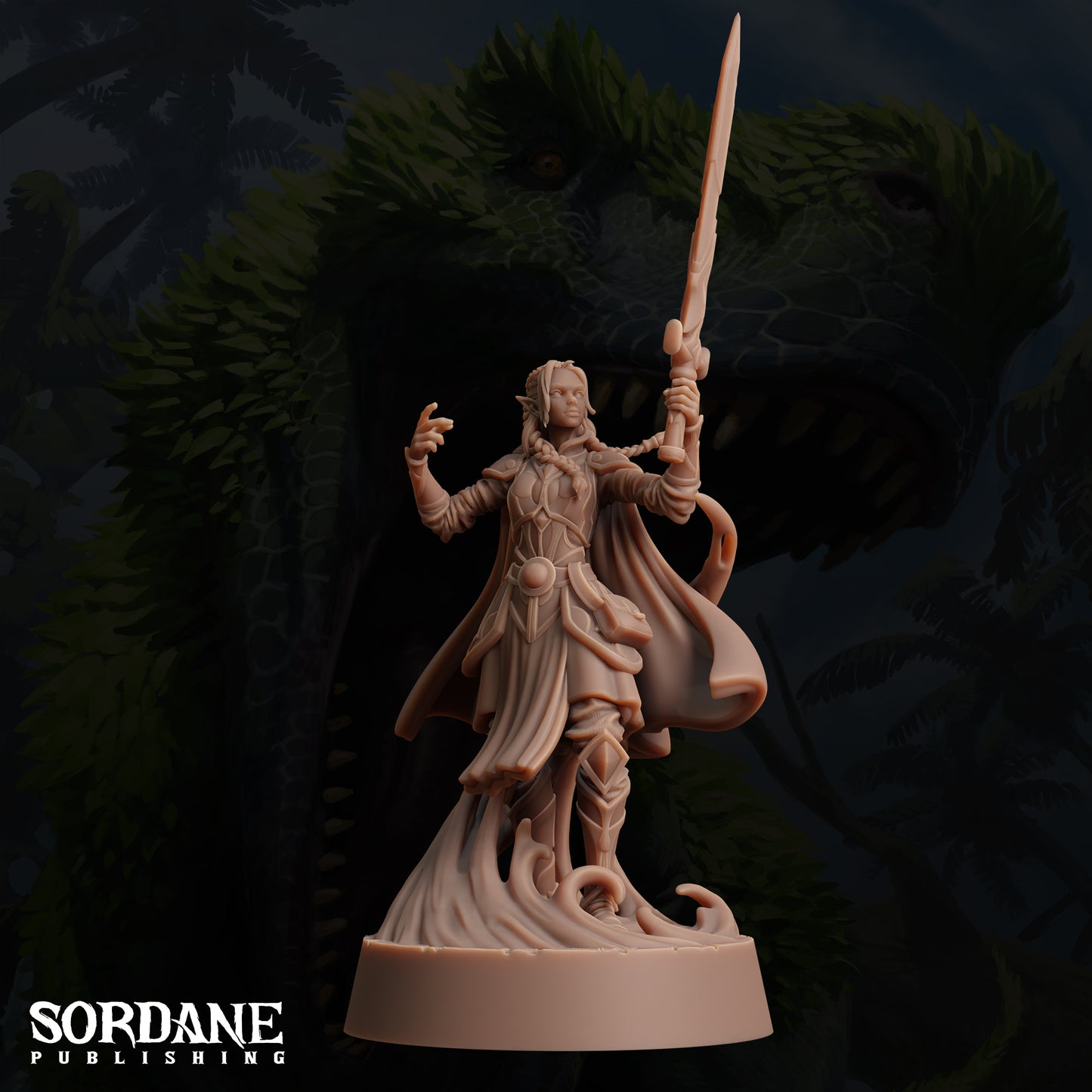 Umbriel Elf Sorceress, Dark Elf Mage- Sordane Publishing