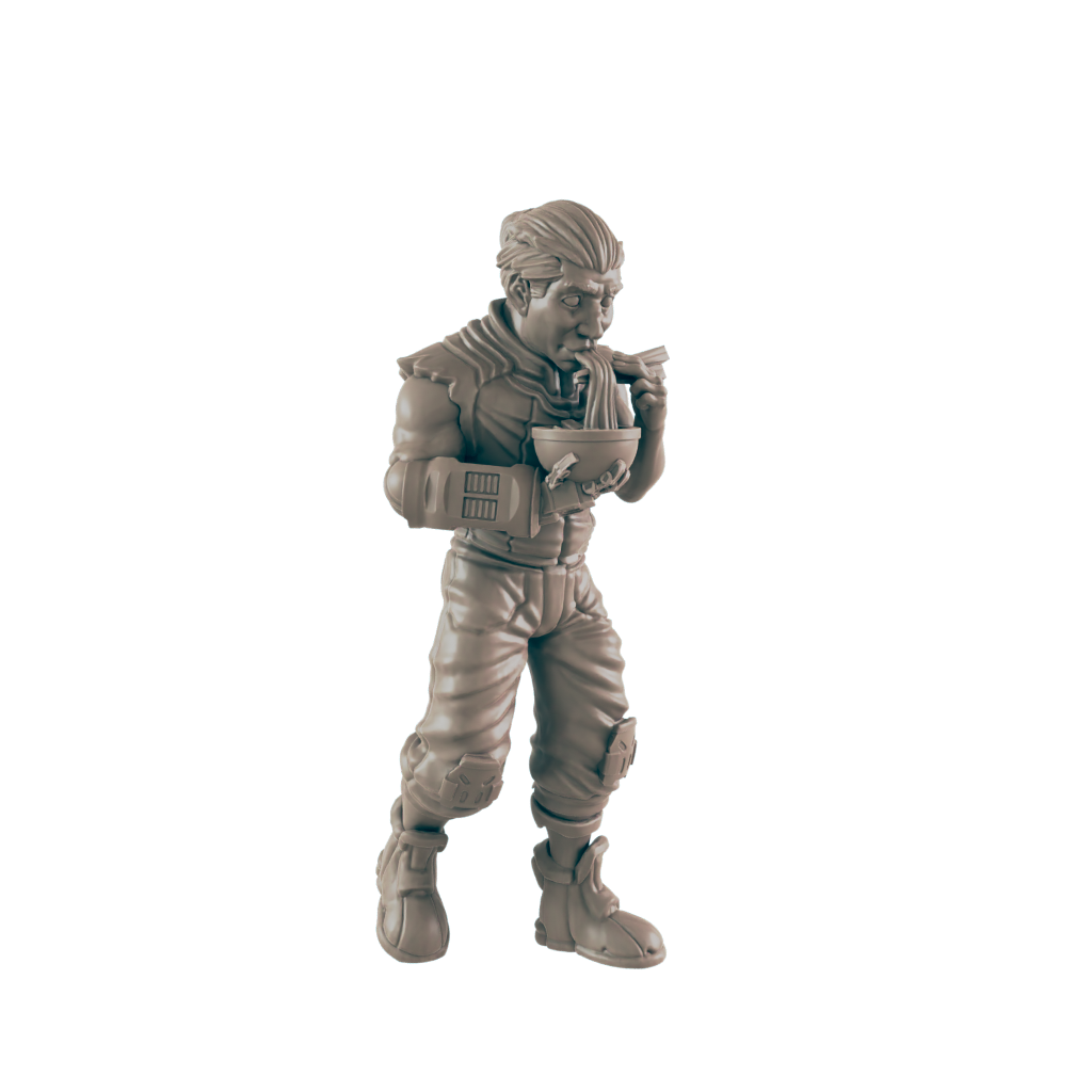 Noodle Eater. Cyberpunk Civilian - Ec3d