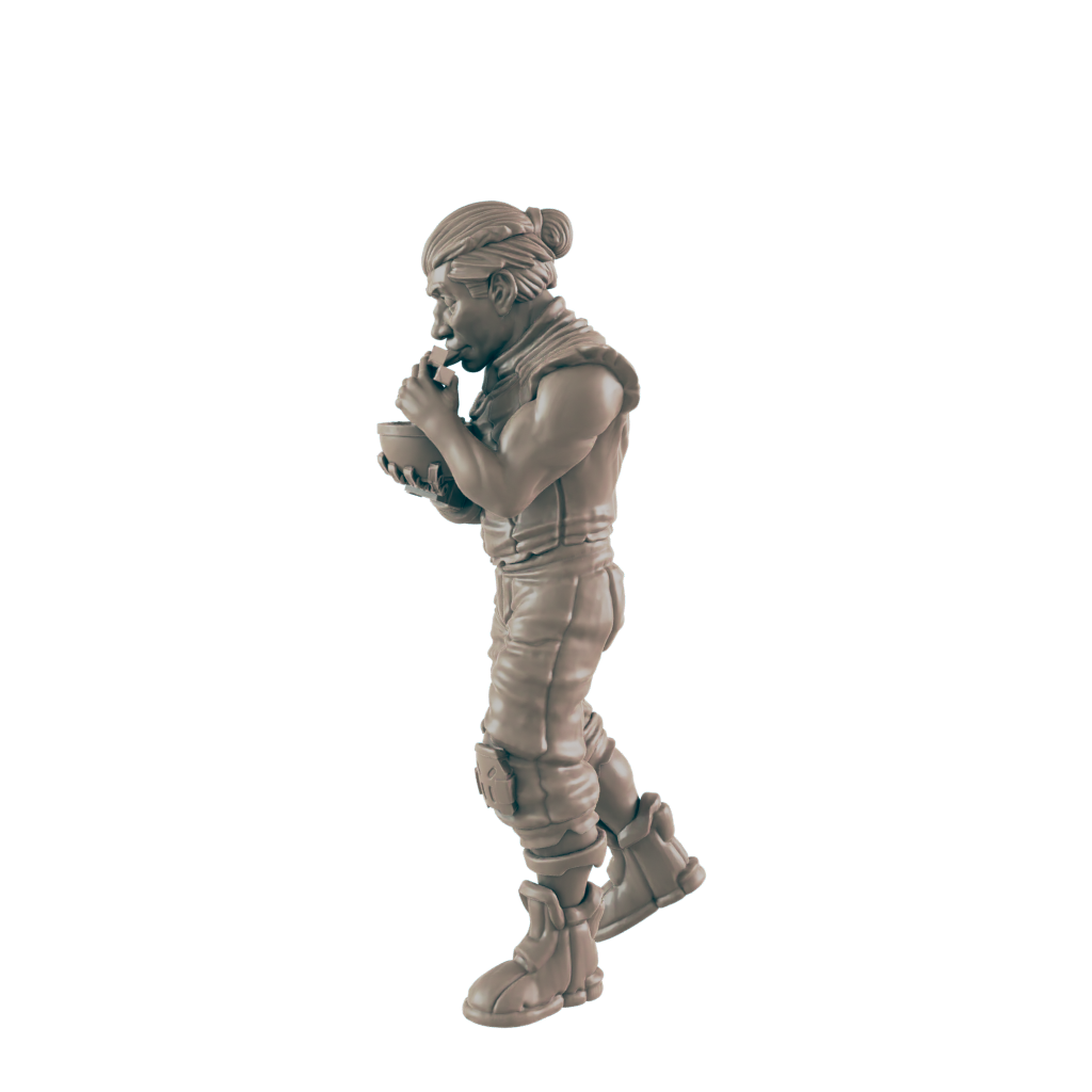 Noodle Eater. Cyberpunk Civilian - Ec3d