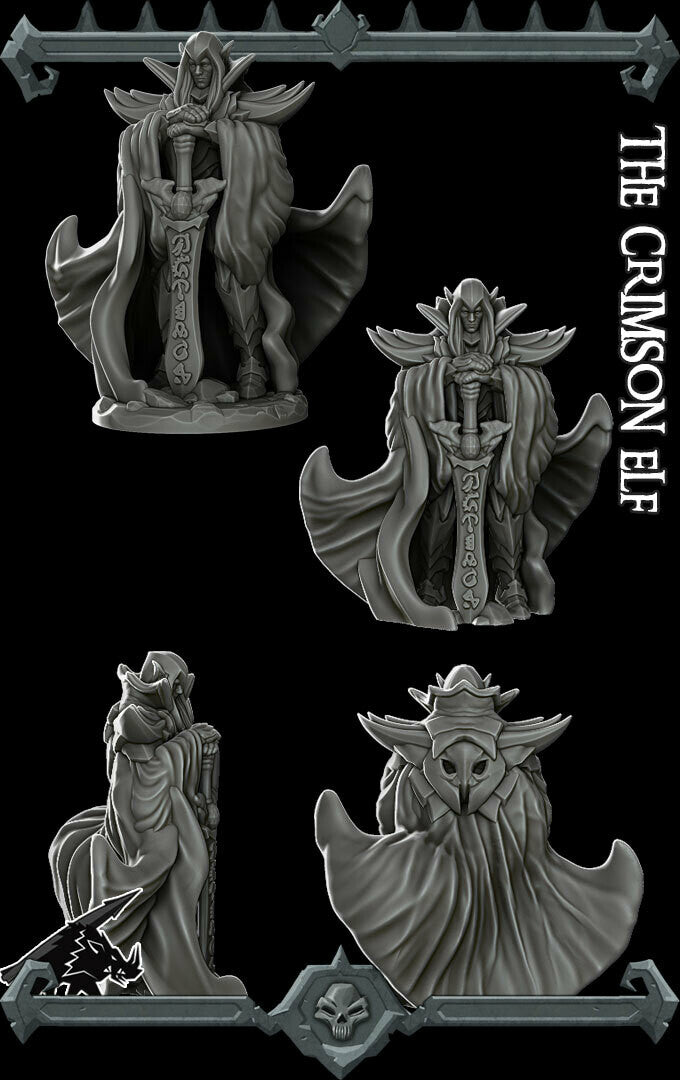Crimson Elf. Elf Swordsmaster - Rocket Pig Games