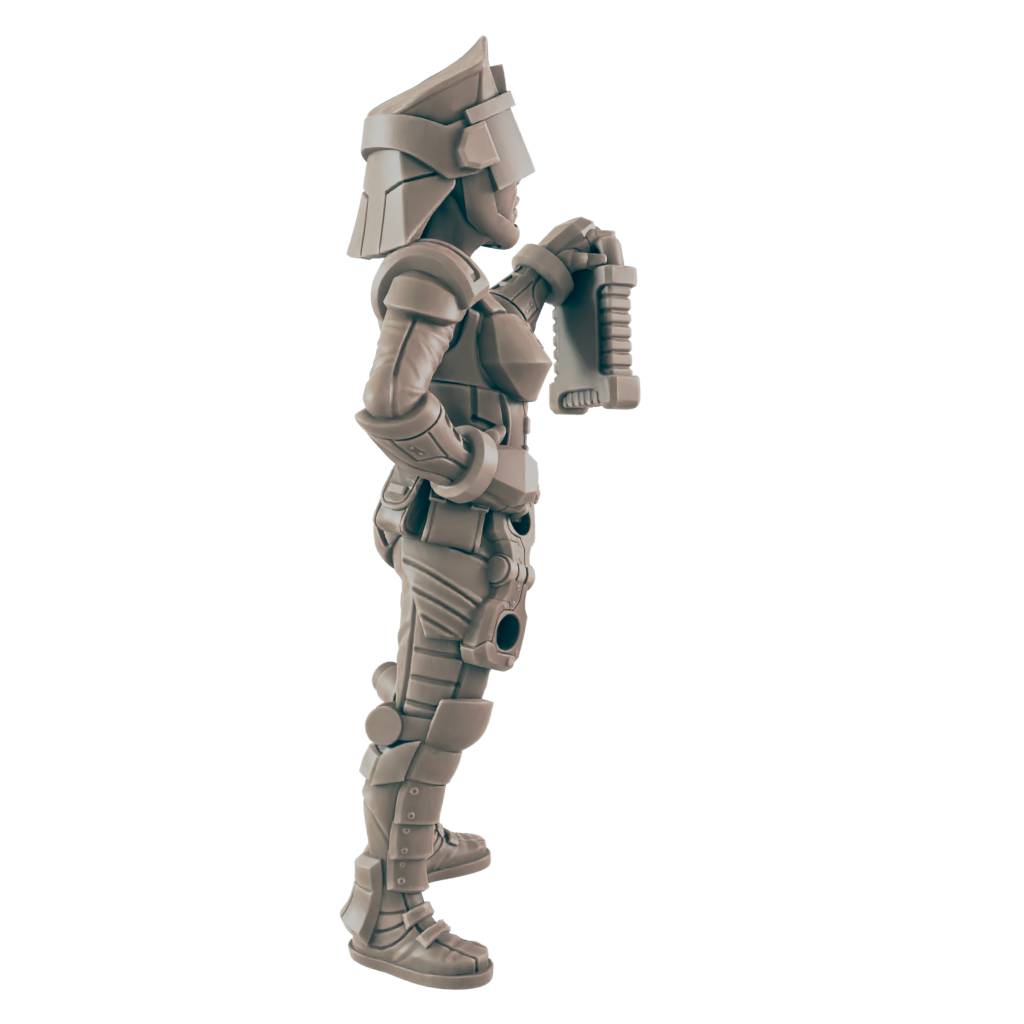Warrant Officer. Cyberpunk Police - Ec3d