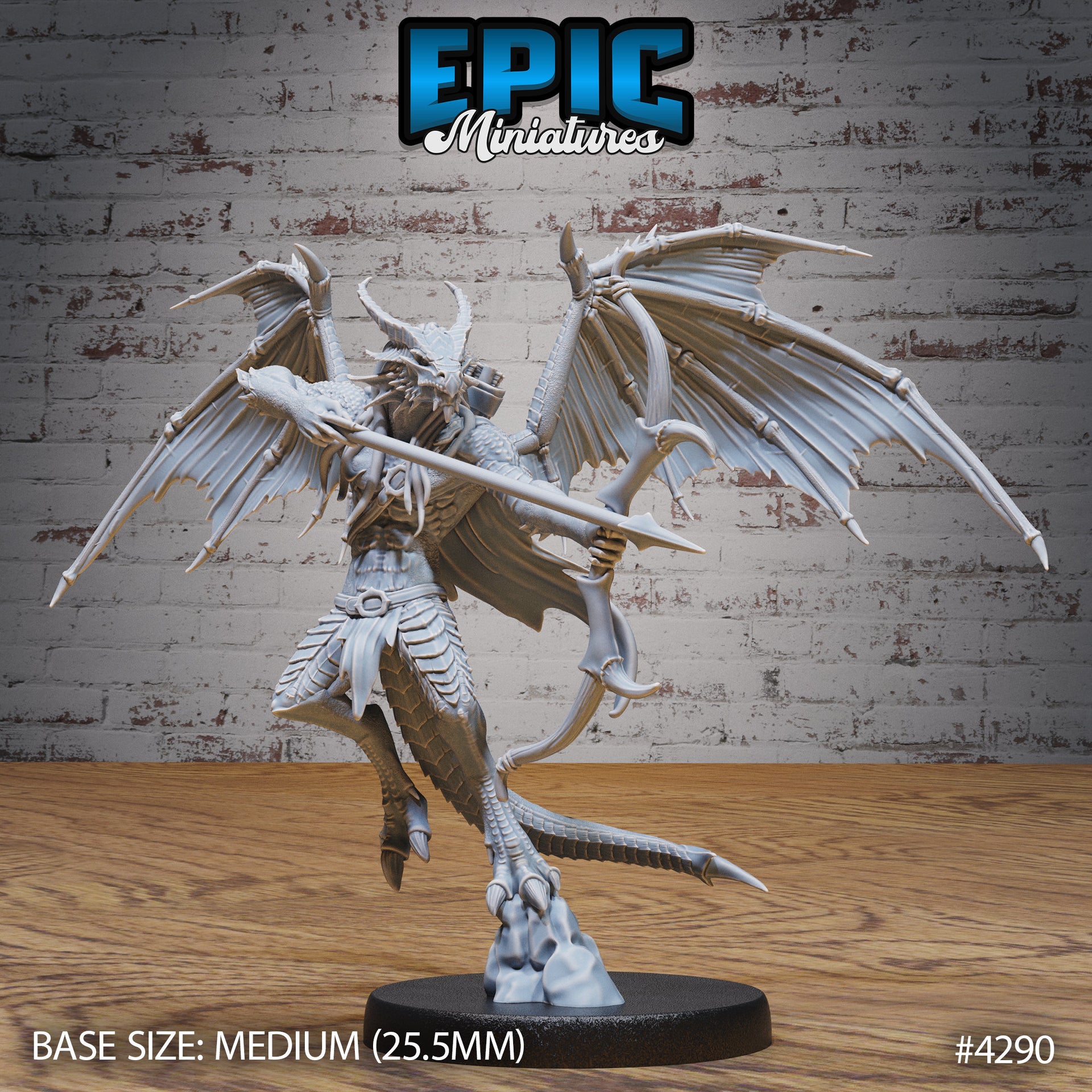 Draconic Demon Copper - Epic Miniatures | Infernal Assault | 28mm | 32mm | Dragonkin | Demon | Fighter