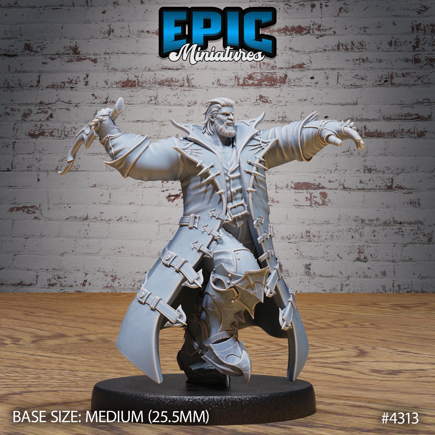 Demon Hunter - Epic Miniatures | Infernal Assault | 28mm | 32mm | Gun | Trench coat