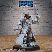 Demon Hunter - Epic Miniatures | Infernal Assault | 28mm | 32mm | Gun | Trench coat