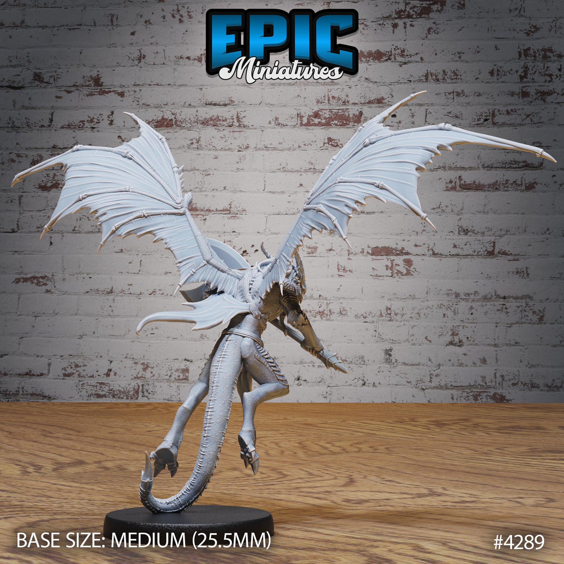 Draconic Demon Copper - Epic Miniatures | Infernal Assault | 28mm | 32mm | Dragonkin | Demon | Fighter