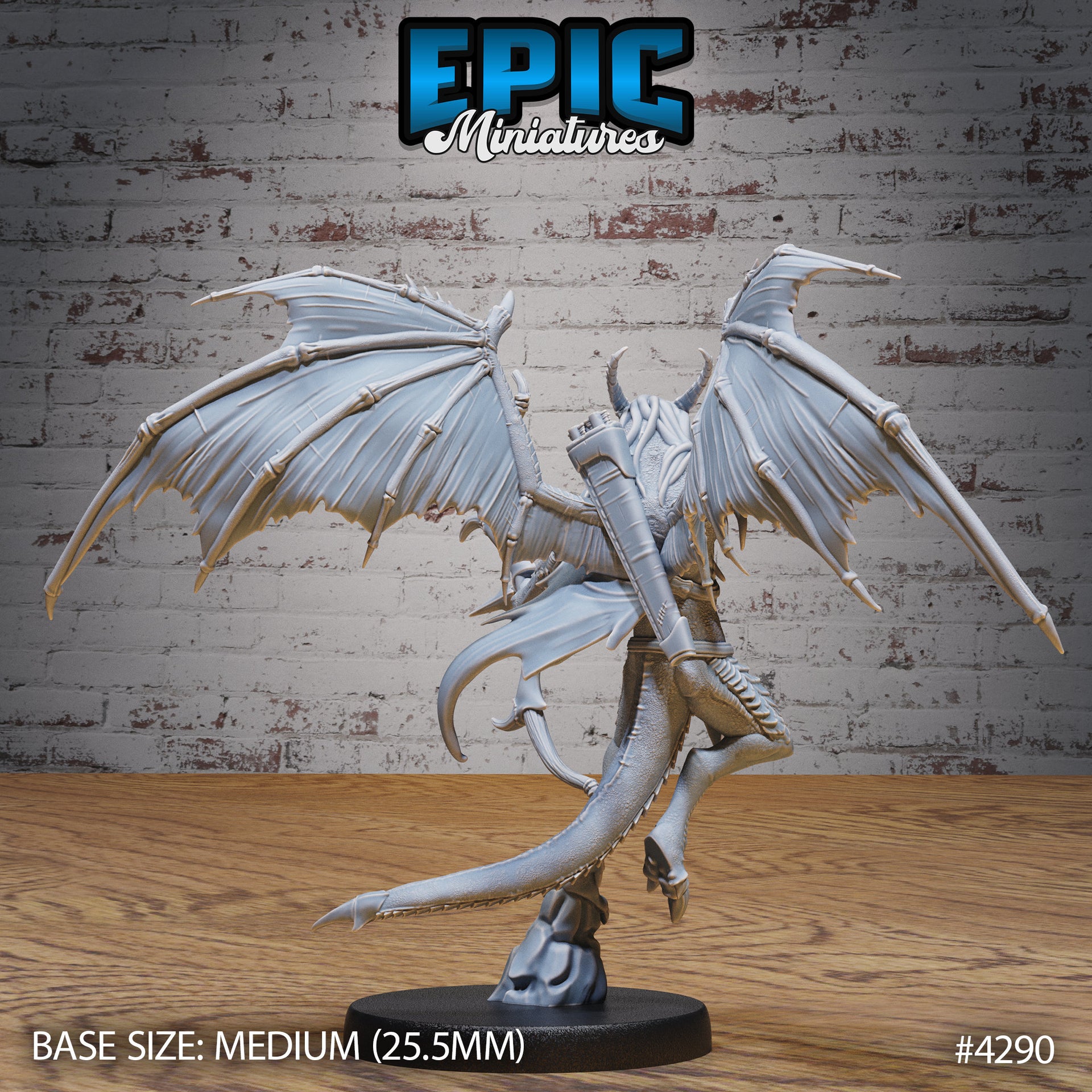 Draconic Demon Copper - Epic Miniatures | Infernal Assault | 28mm | 32mm | Dragonkin | Demon | Fighter