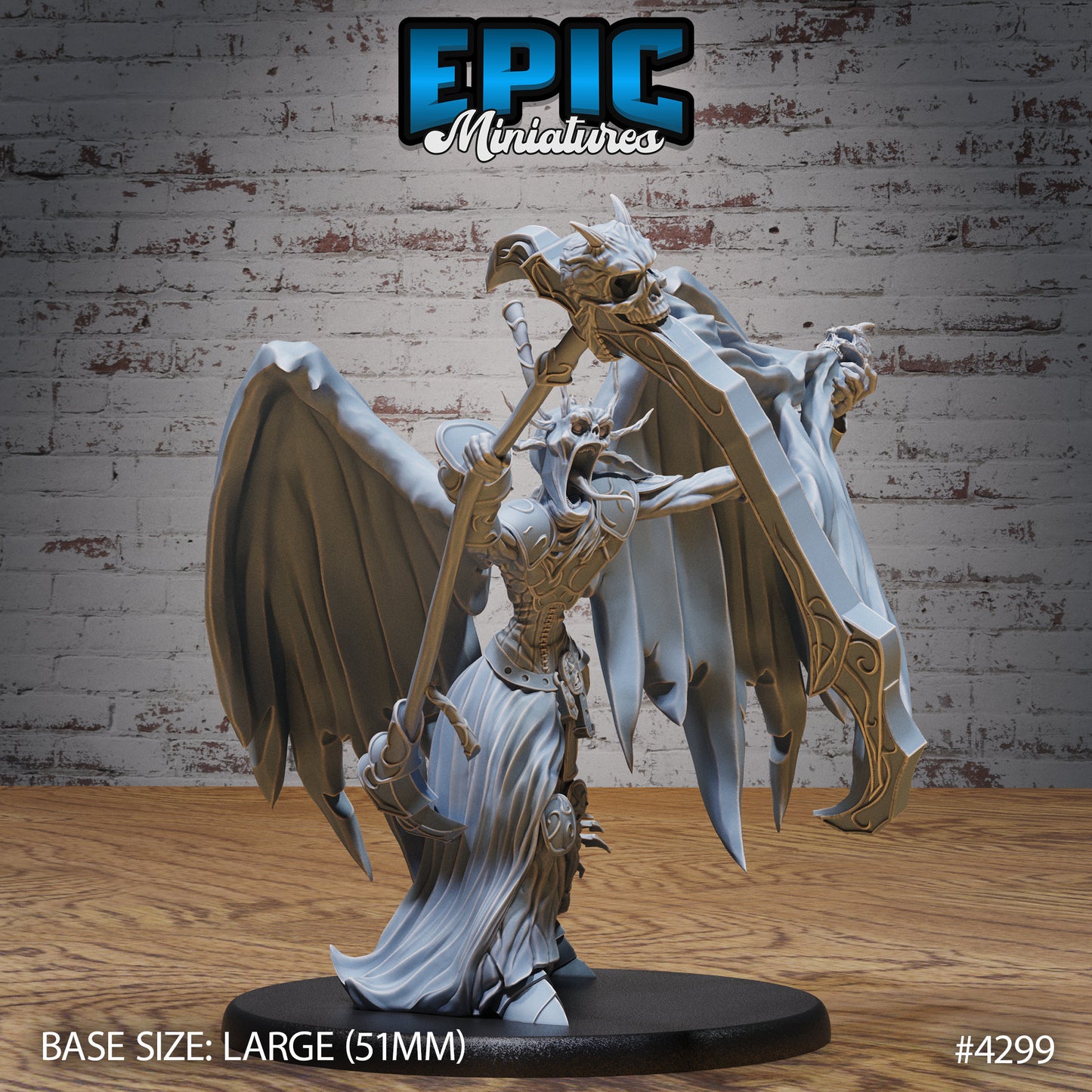 Lord Of Sorrow - Epic Miniatures | Infernal Assault | 28mm | 32mm | Demon | Devil | Scythe