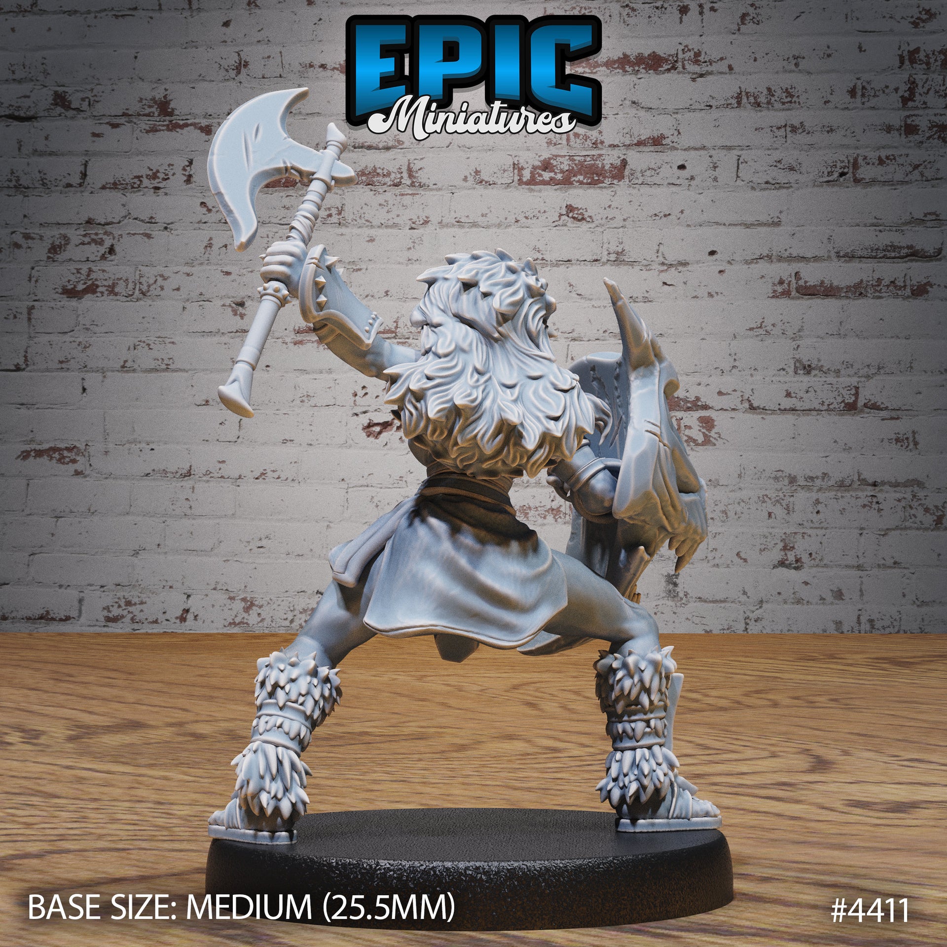 Half Orc Female Fighter - Epic Miniatures | Mighty Heroes | 28mm | 32mm | PC | Barbarian | Axe