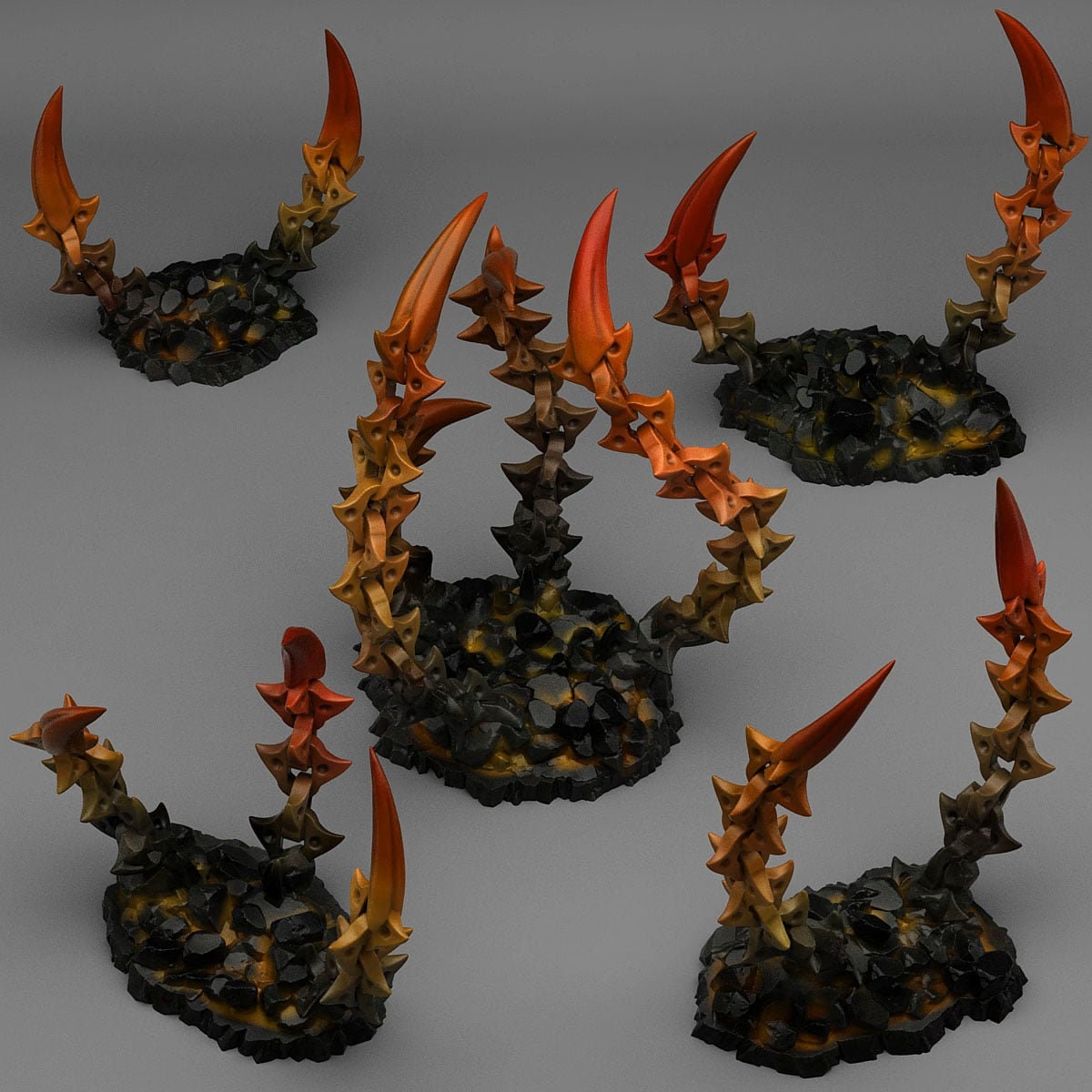 Hell Chain Claws Scatter Terrain - Fantastic Plants and Rocks | Print Your Monsters | DnD | Wargaming