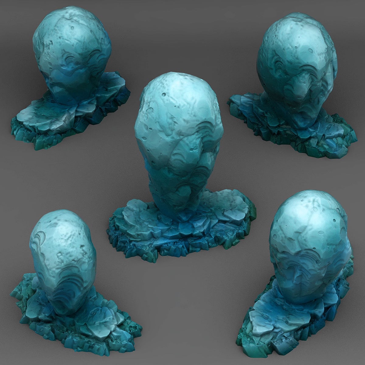 Mystical Ice Rocks Scatter Terrain - Fantastic Plants and Rocks | Print Your Monsters | DnD | Wargaming
