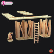 Scafolding Scatter Terrain - Echoes of the Dark Portal by 3dHexes | Ancient Ruins Terrain for Roleplaying and Gaming | Walkway | Platform