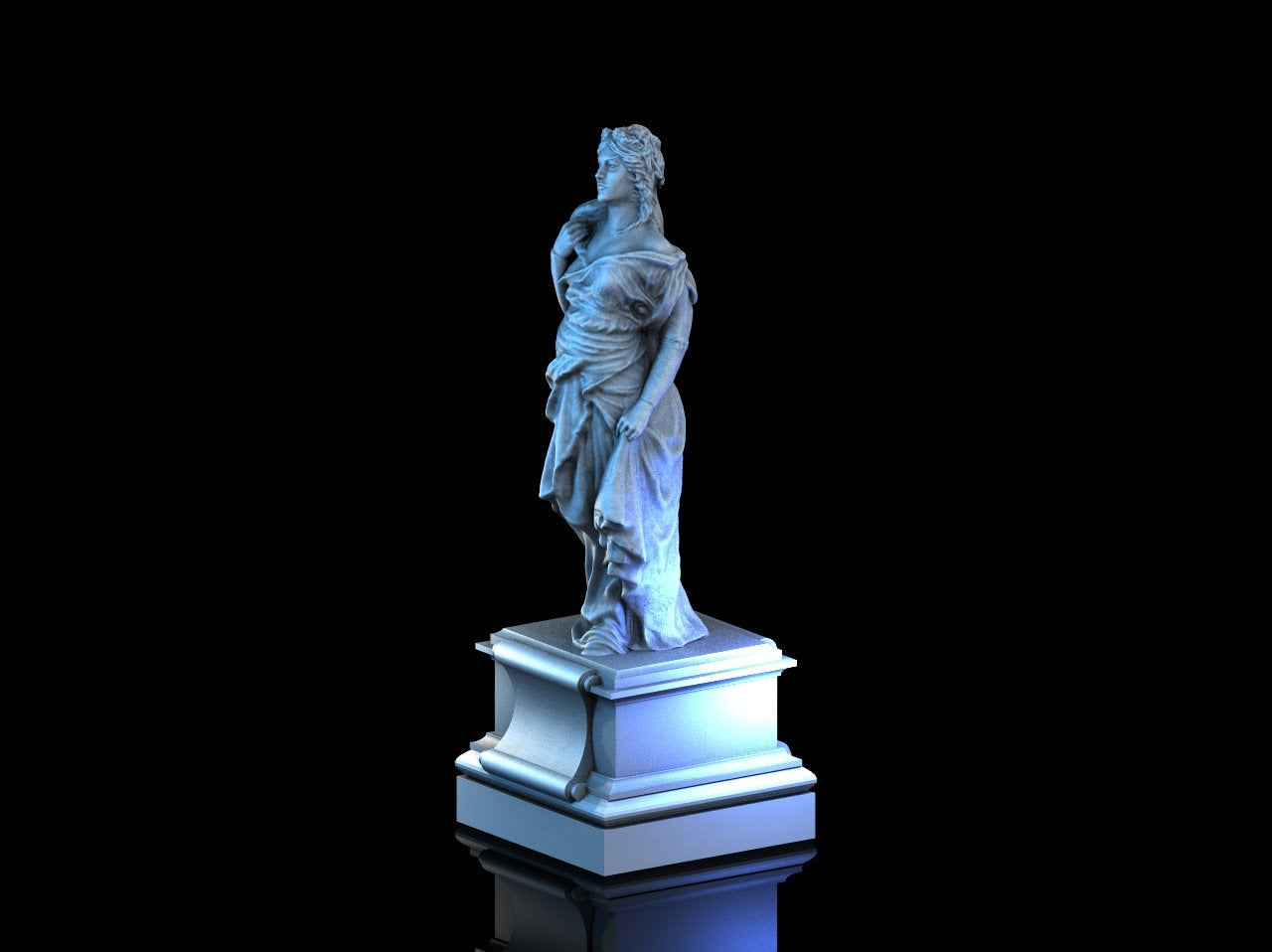 Daughter of Spring Statue - 3DP4U Medieval Town | Miniature | Wargaming | Roleplaying Games | 32mm | Greek | Filament | 3d printed