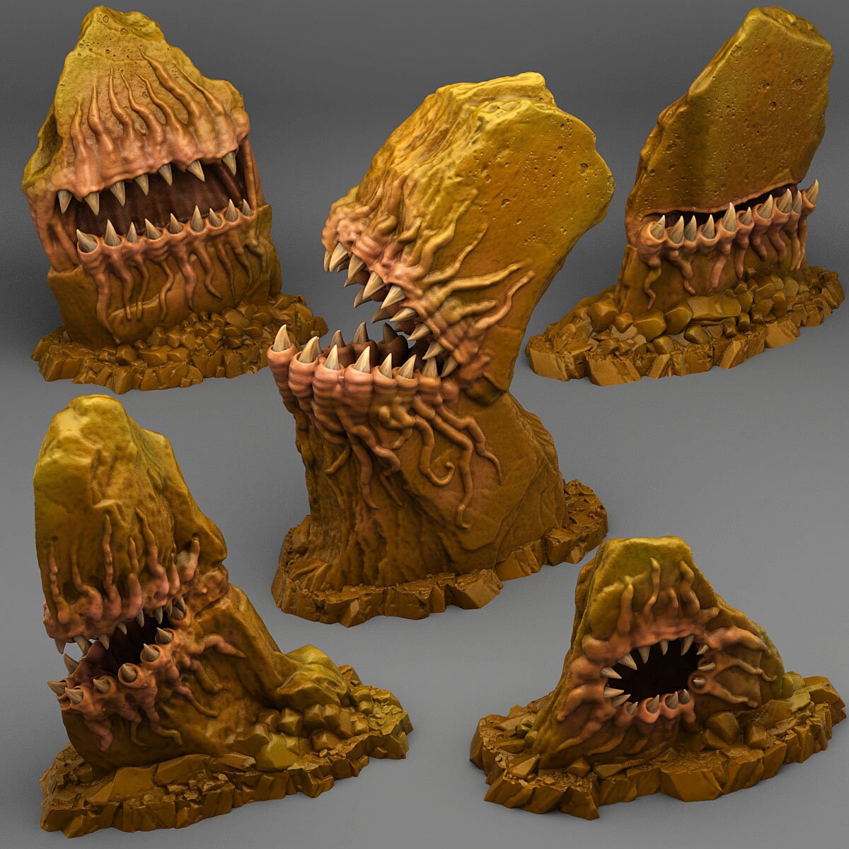 Carnivorous PlStonesants - Fantastic Plants and Rocks | Print Your Monsters | DnD | Wargaming