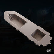 Teslite Class Cruiser - Arcane Minis | 32mm | Airship | Science Vessel | Playable Interior | Laboratory | 1085mm long!