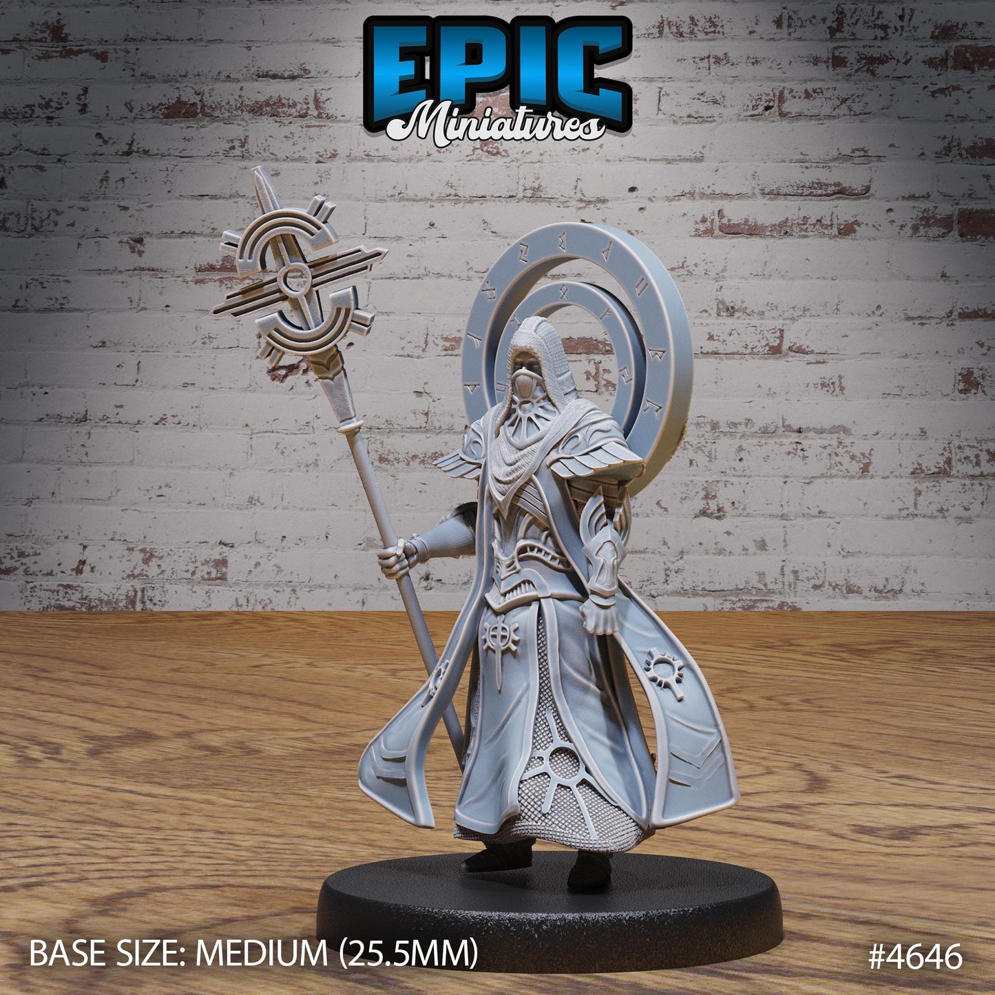 White Priest - Epic Miniatures | Faith Defender | 28mm | 32mm | Paladin | Cleric