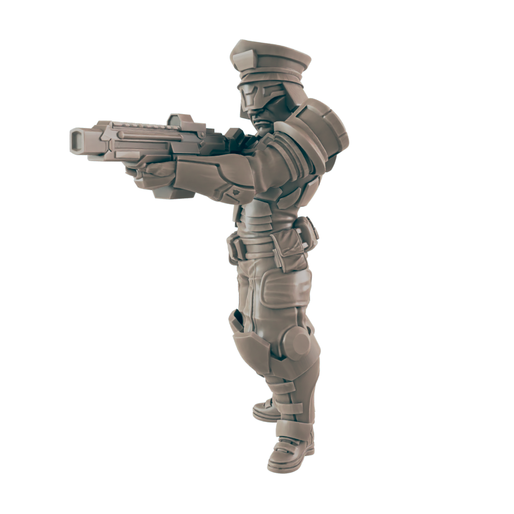 Tactical Officer. Cyberpunk Police - Ec3d