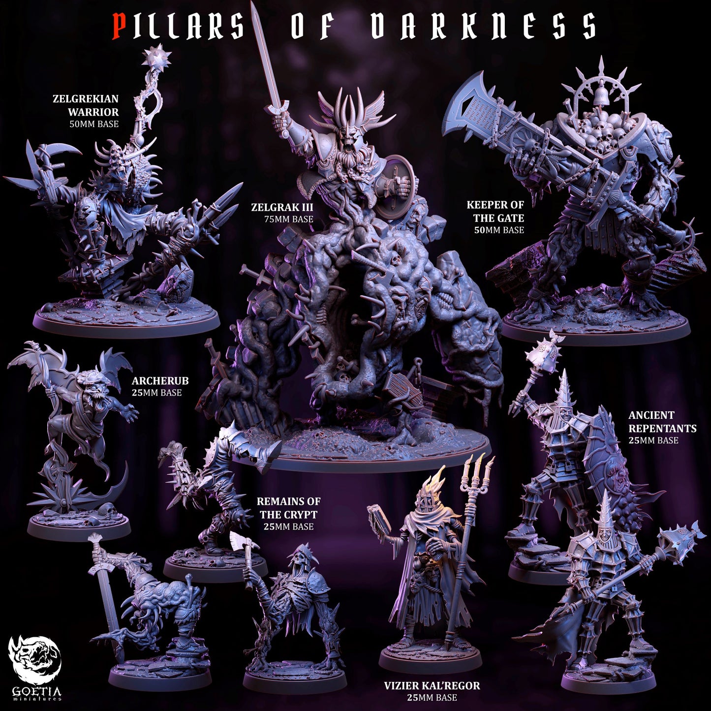 Ancient Repentants. Dark Fantasy Knights - Goetia Miniatures