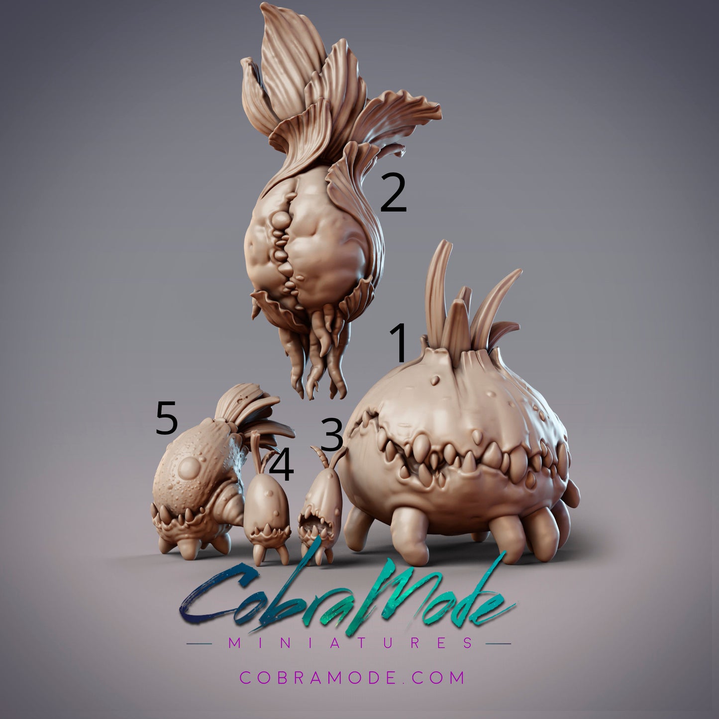 Plantform Nature Spirits, Root Vegetable Monsters - CobraMode