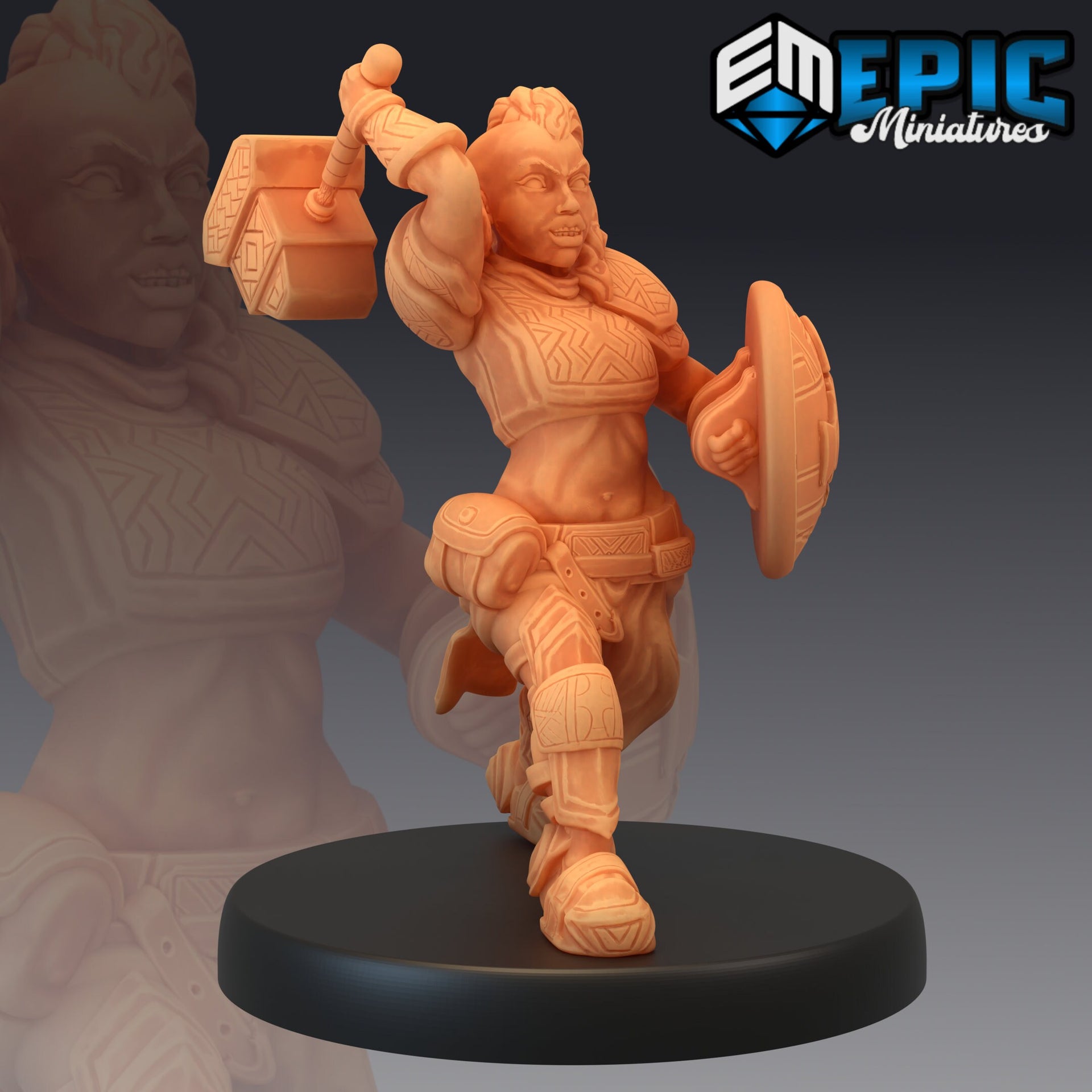 Dwarven War Maidens - Epic Miniatures