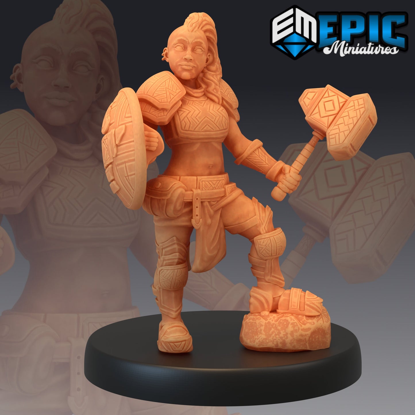 Dwarven War Maidens - Epic Miniatures