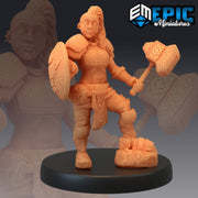 Dwarven War Maidens - Epic Miniatures