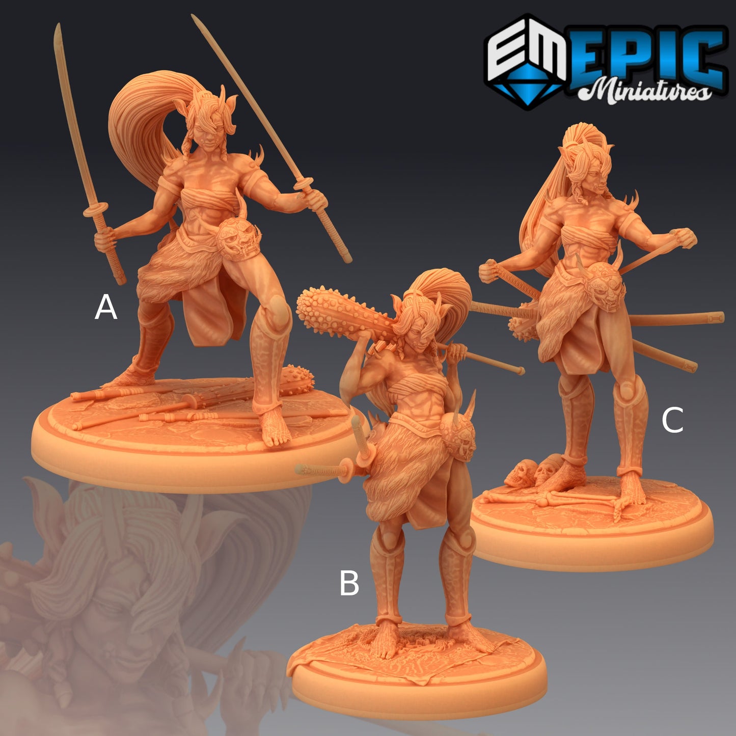 Oni Warrior Female - Epic Miniatures