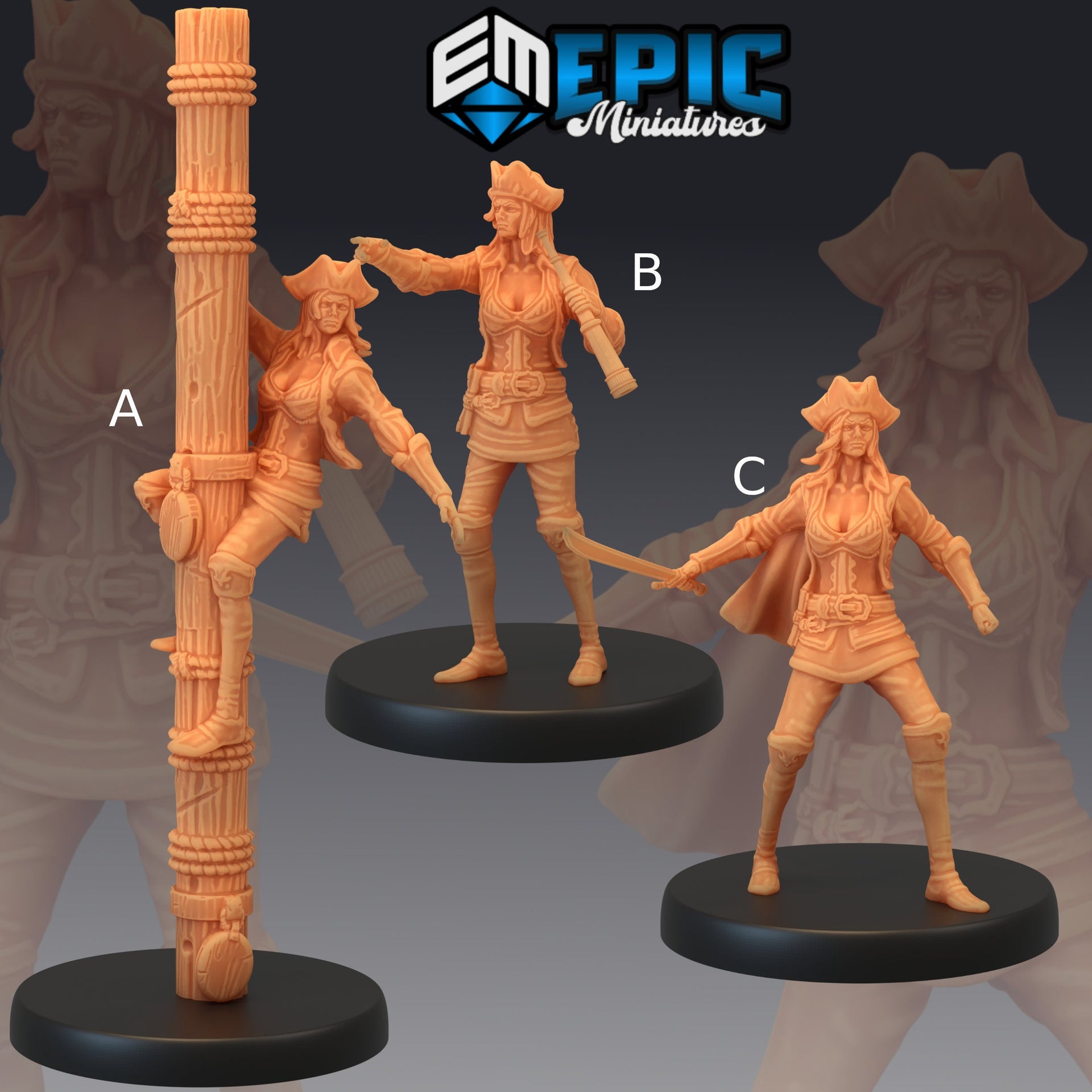 Pirate Boatswain - Epic Miniatures