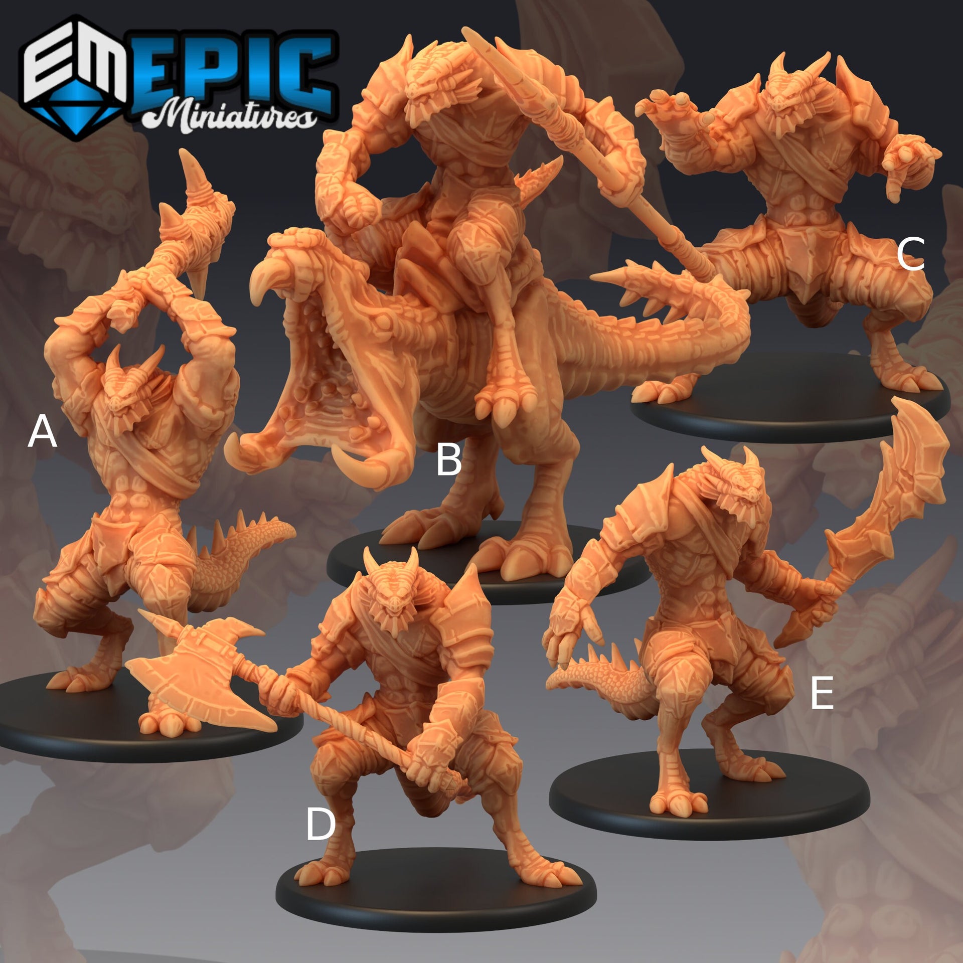 Dragonborn Warrior - Epic Miniatures