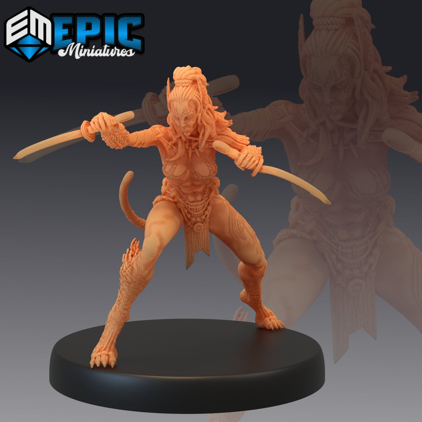 Werejaguar Lady- Epic Miniatures
