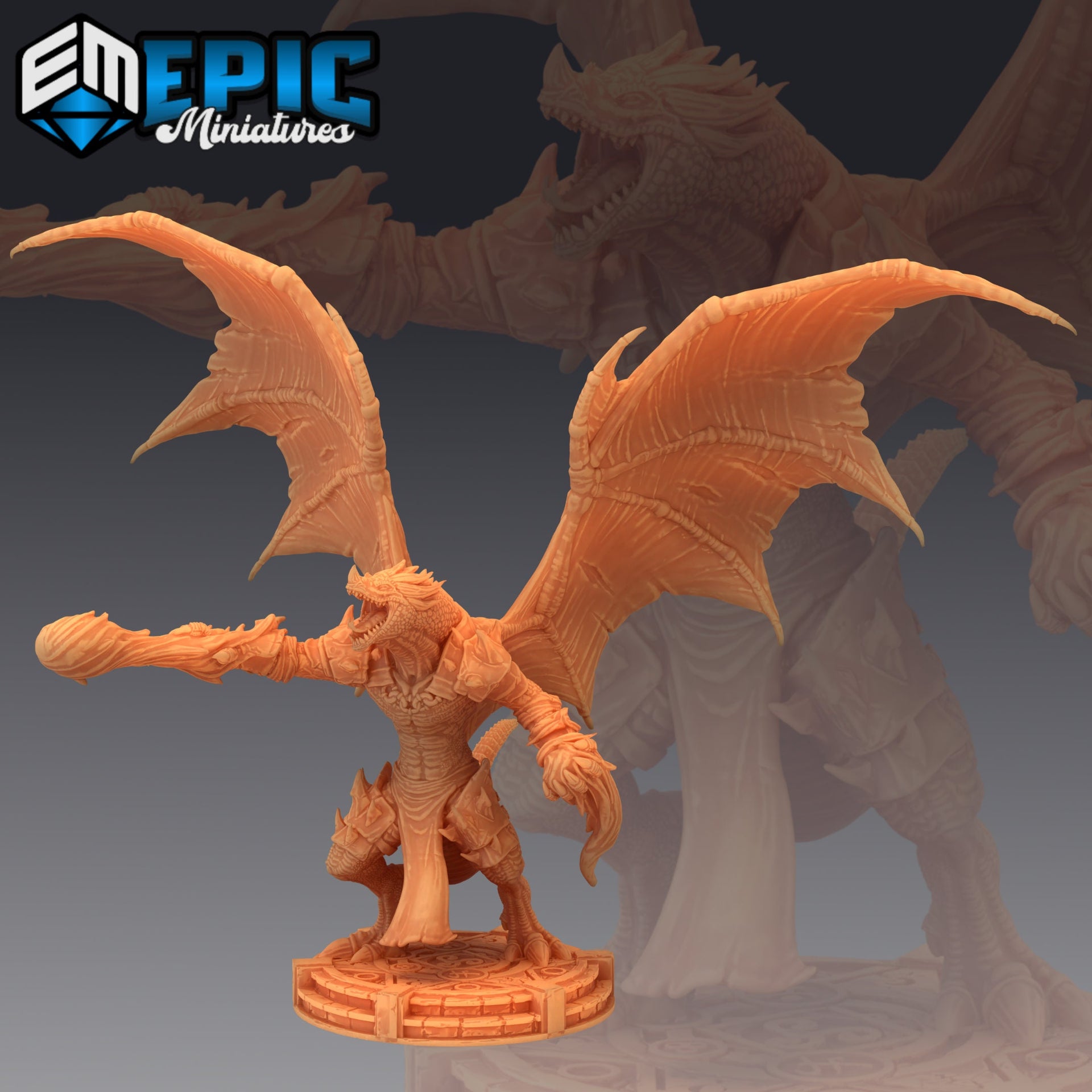 Flying Dragonborn - Epic Miniatures