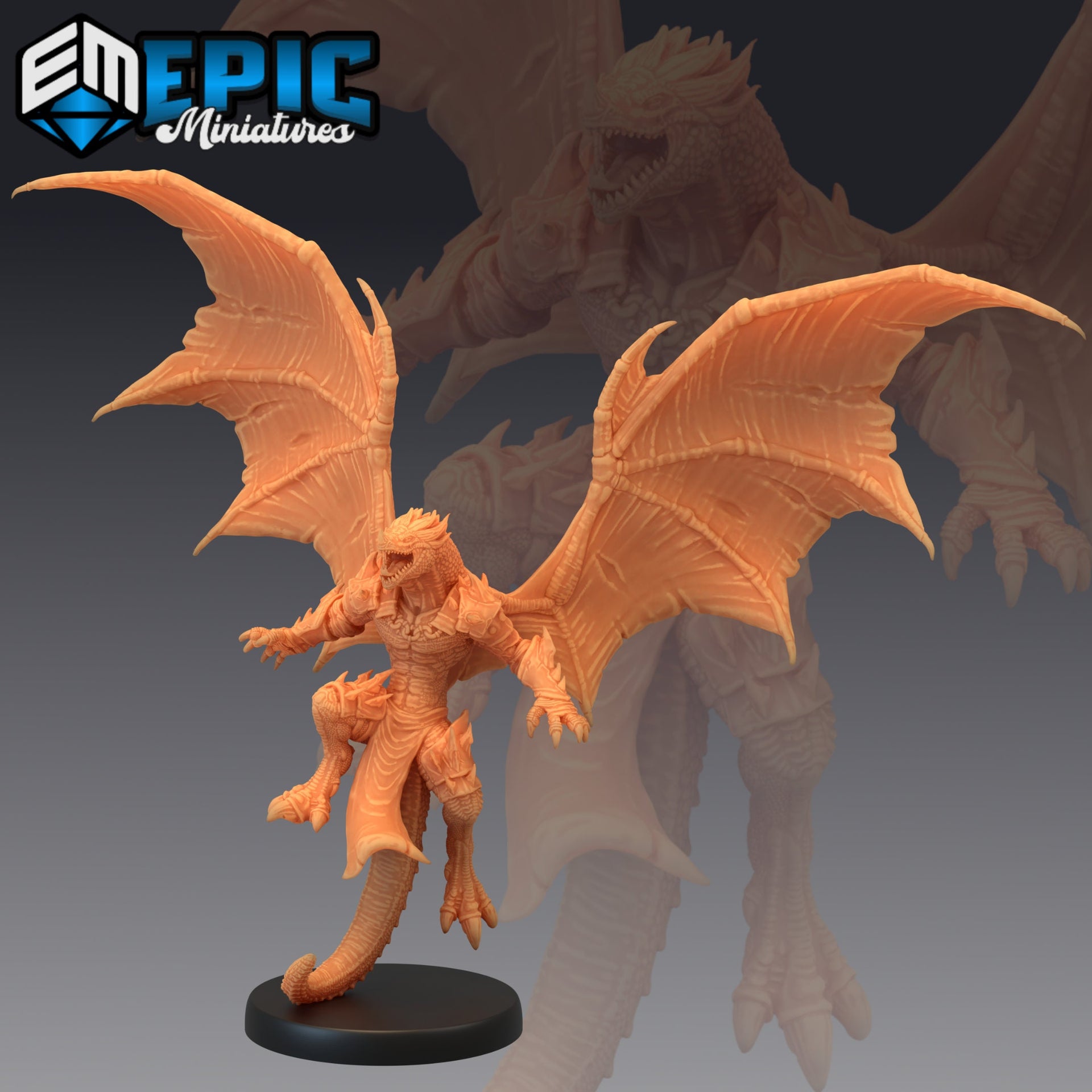 Flying Dragonborn - Epic Miniatures