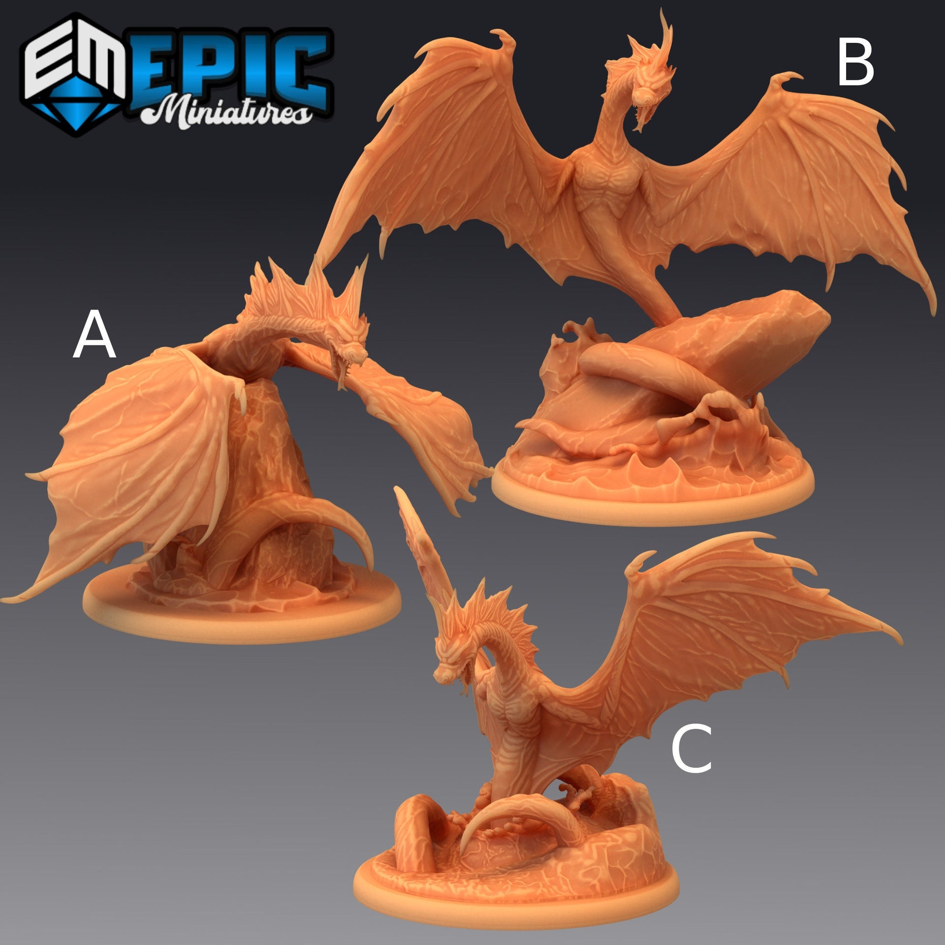 Winged Sea Serpent - Epic Miniatures