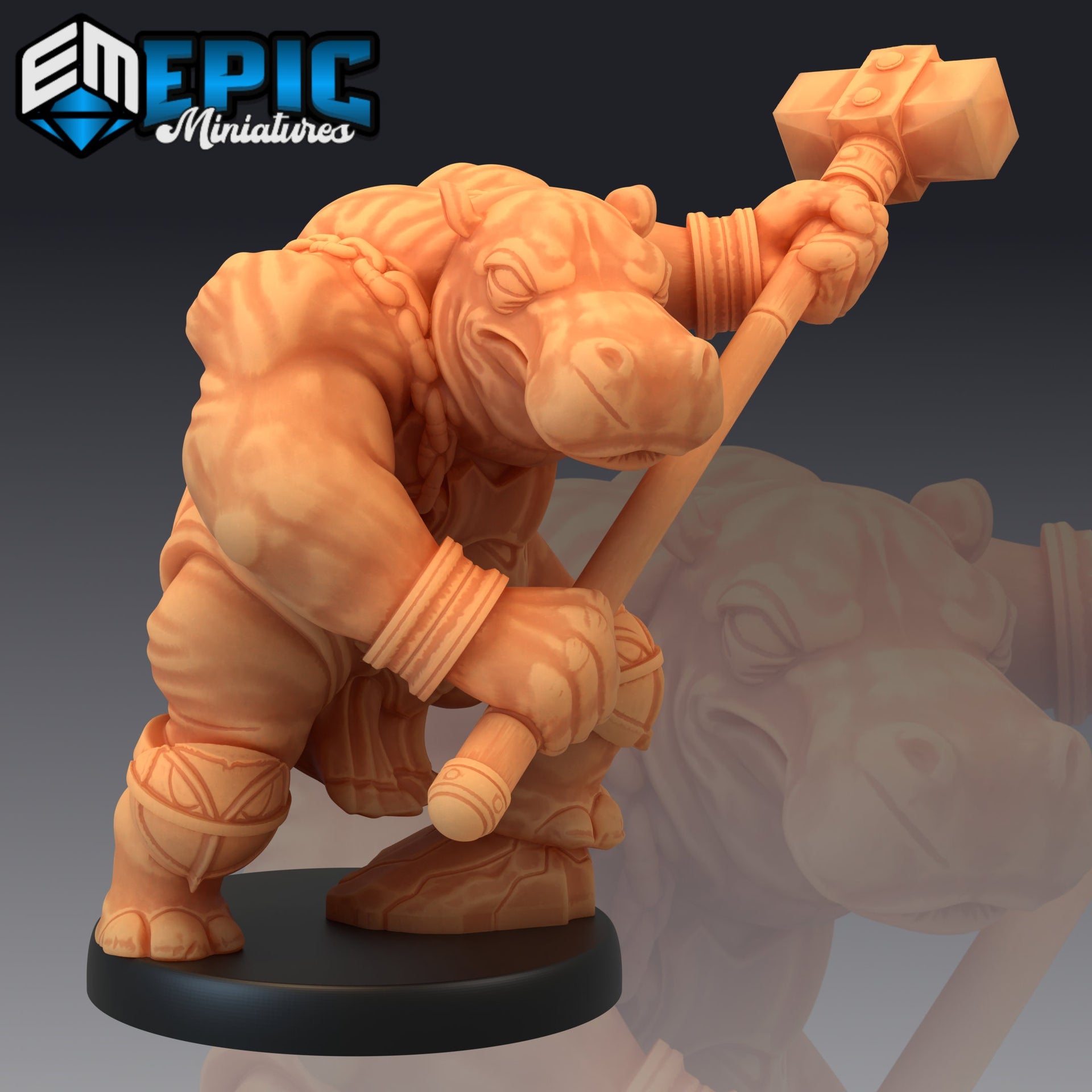 Hippo Warrior - Epic Miniatures