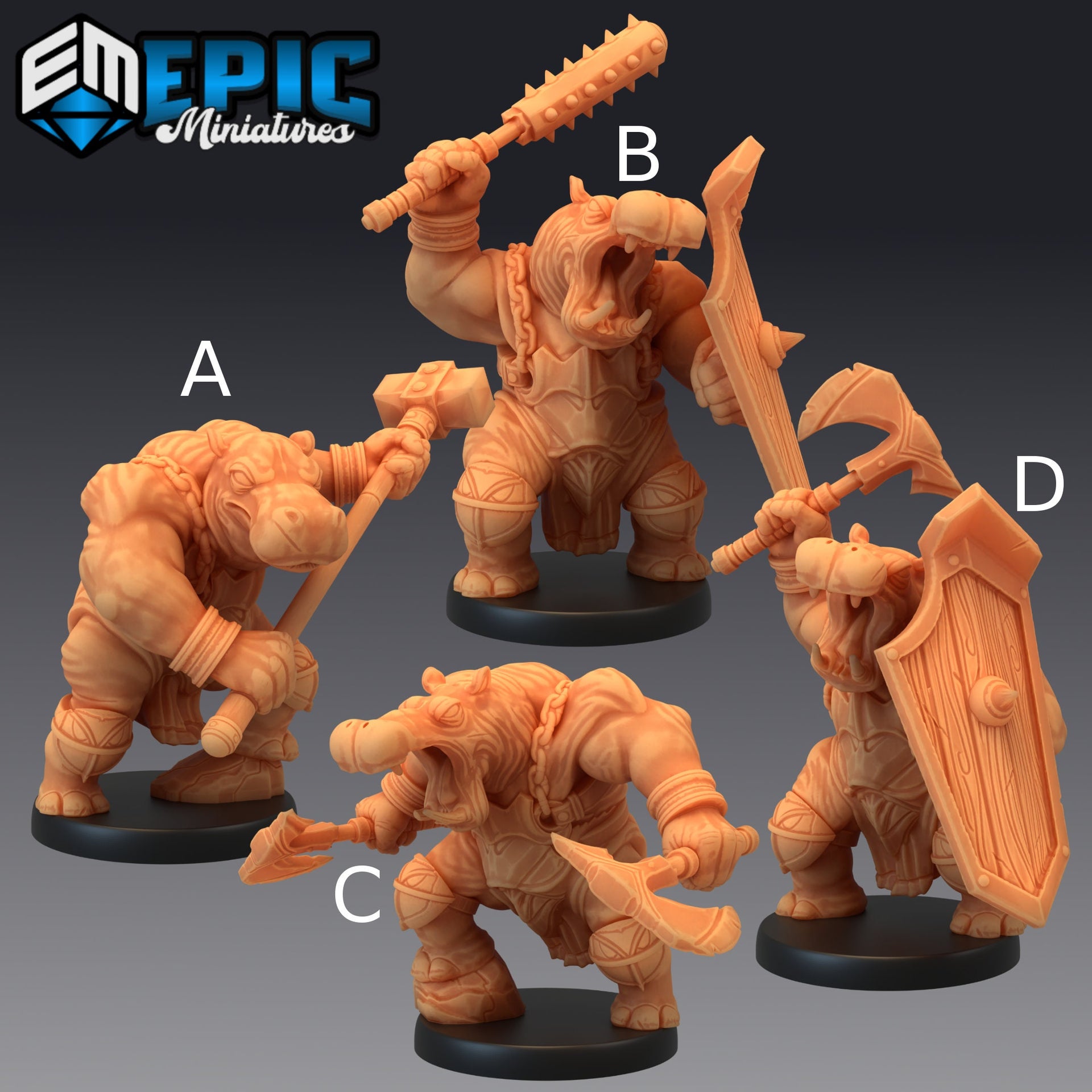Hippo Warrior - Epic Miniatures