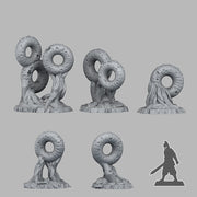 Donut Mushrooms Scatter Terrain - Fantastic Plants and Rocks