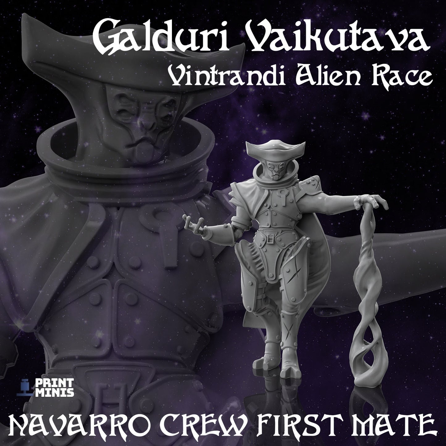 Space Pirate First Mate, Galduri Vaikutava - Print Minis
