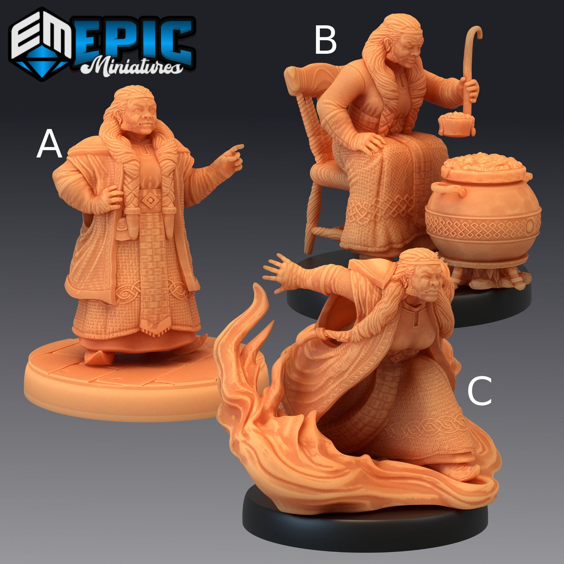 Fire Dwarf Female - Epic Miniatures